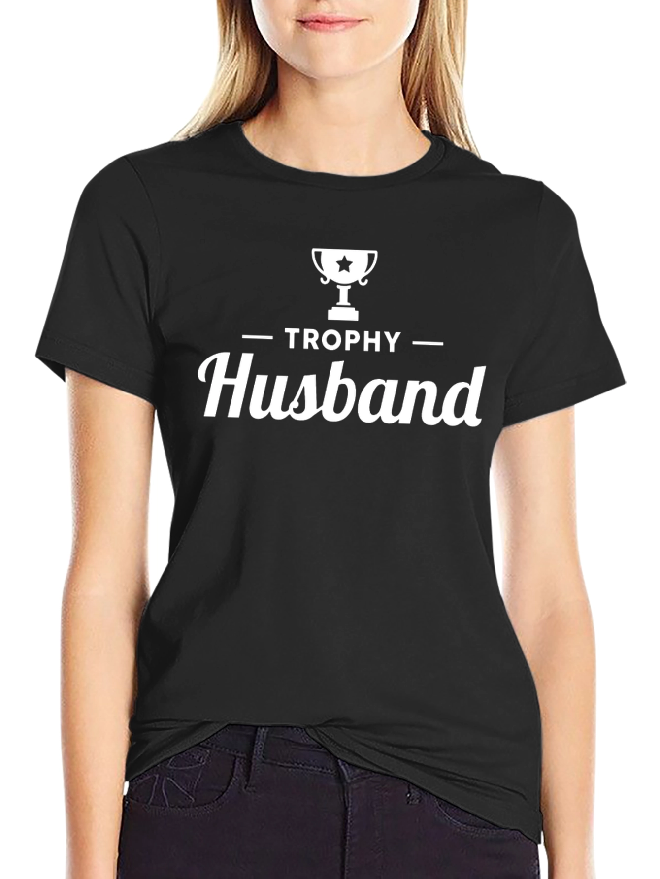 Trophy Husband Black T-Shirt - Novelty Gift