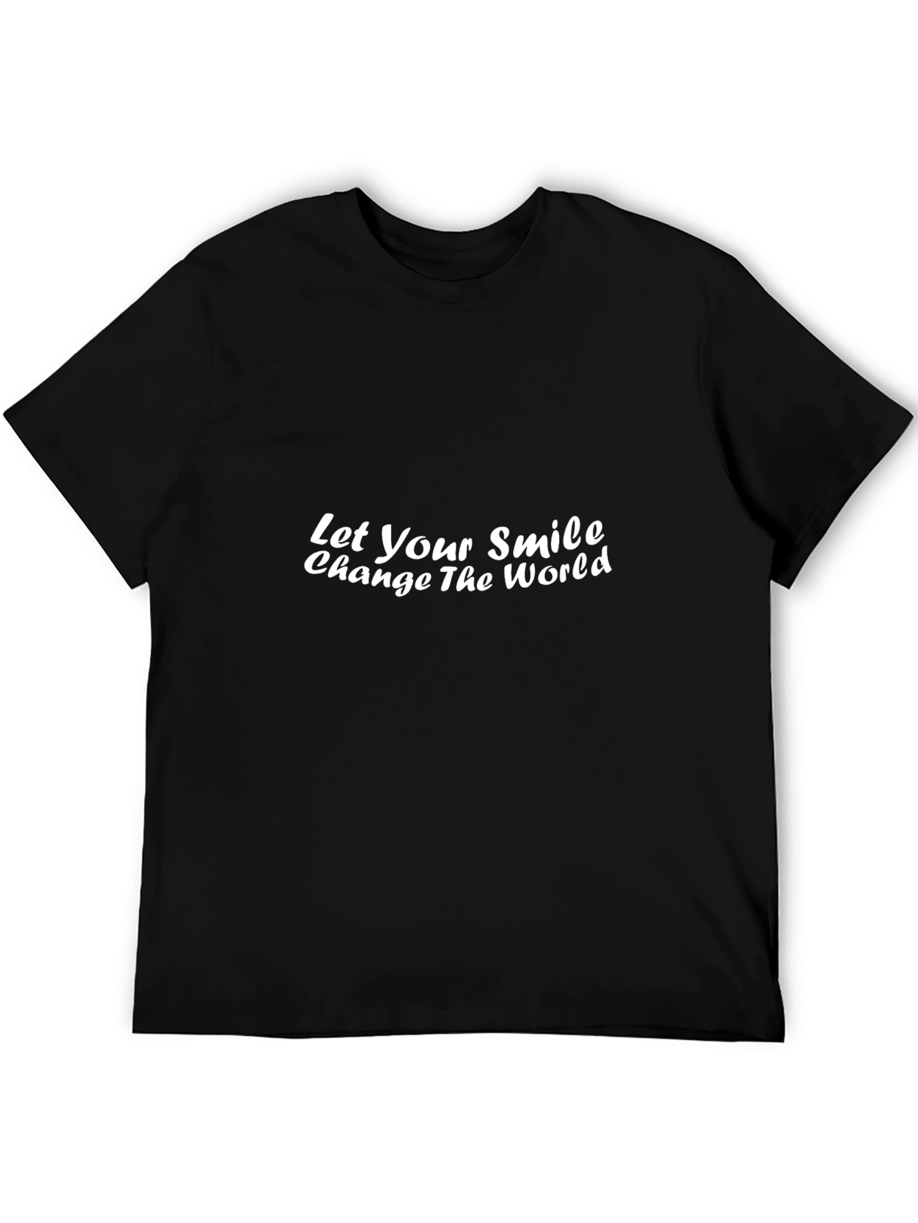 Smile Change World Black T-Shirt