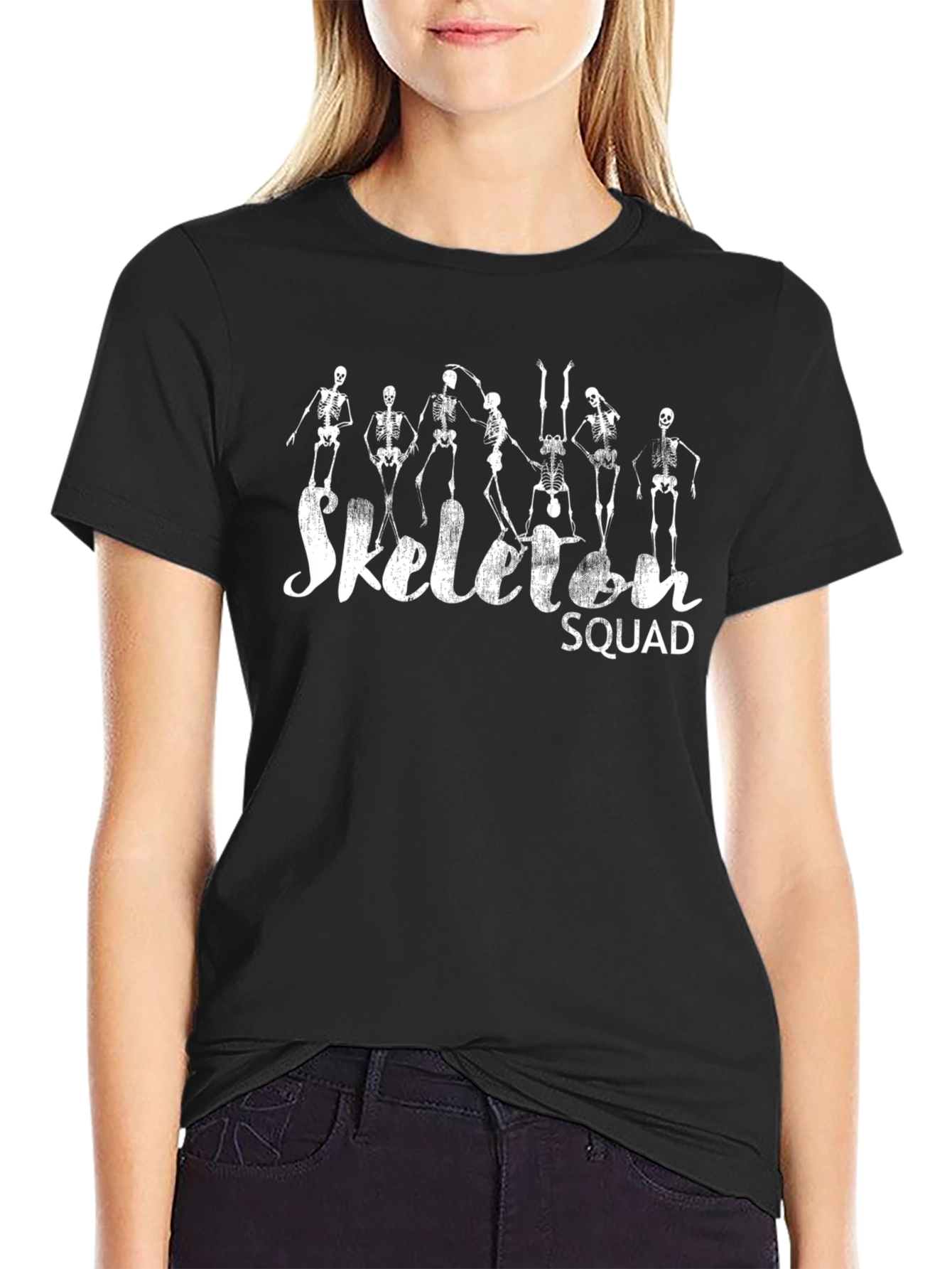 Skeleton Squad Black Graphic T-Shirt