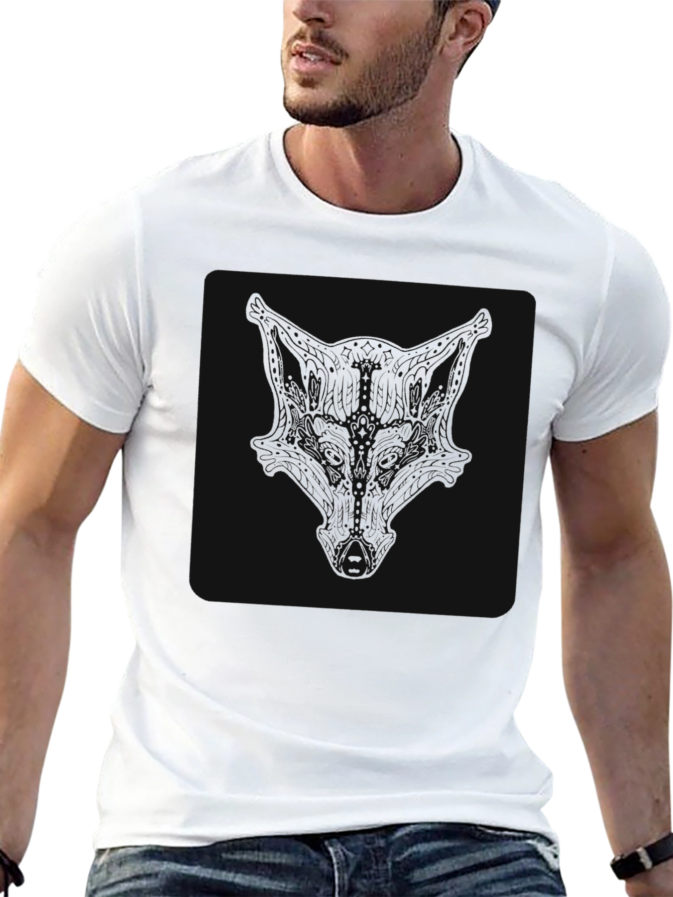 Mens Black Graphic Tee