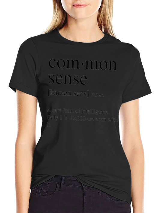 Common Sense Definition T-Shirt - Rare Intelligence Tee