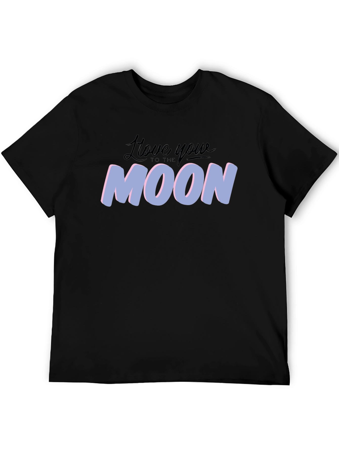Love You to the Moon Graphic Tee - Black