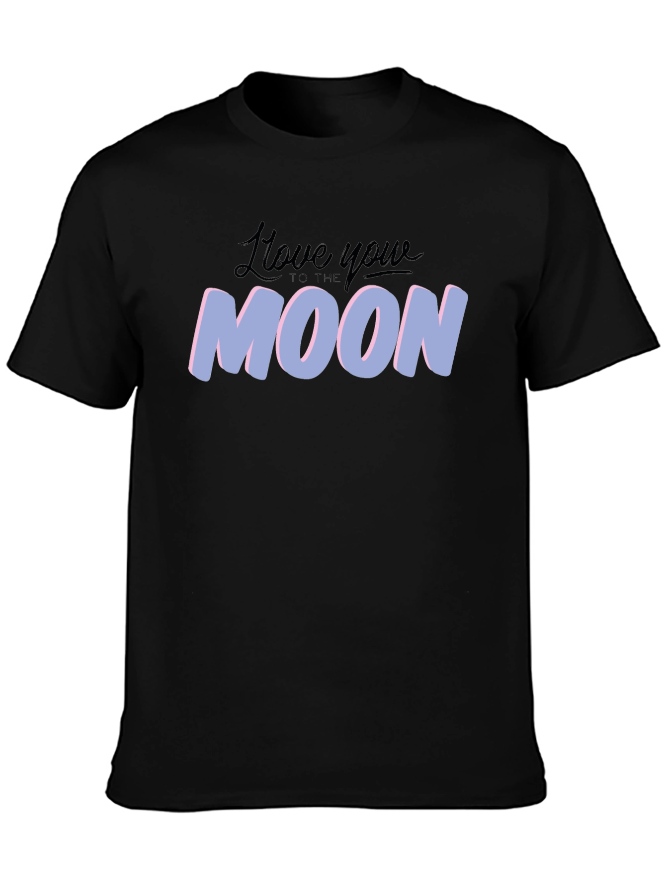 Love You to the Moon Graphic Tee - Black