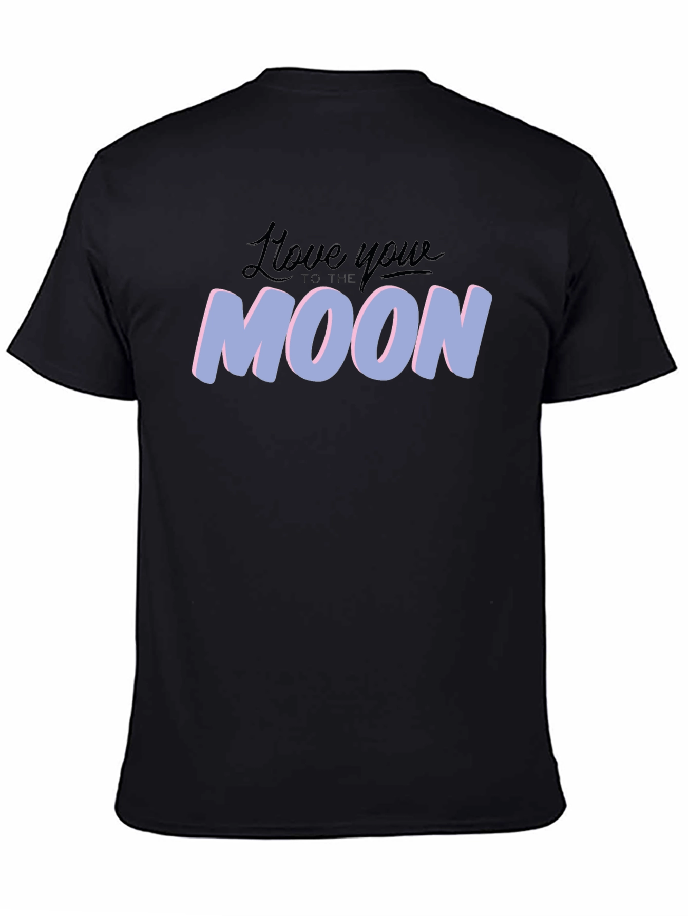 Love You to the Moon Graphic Tee - Black