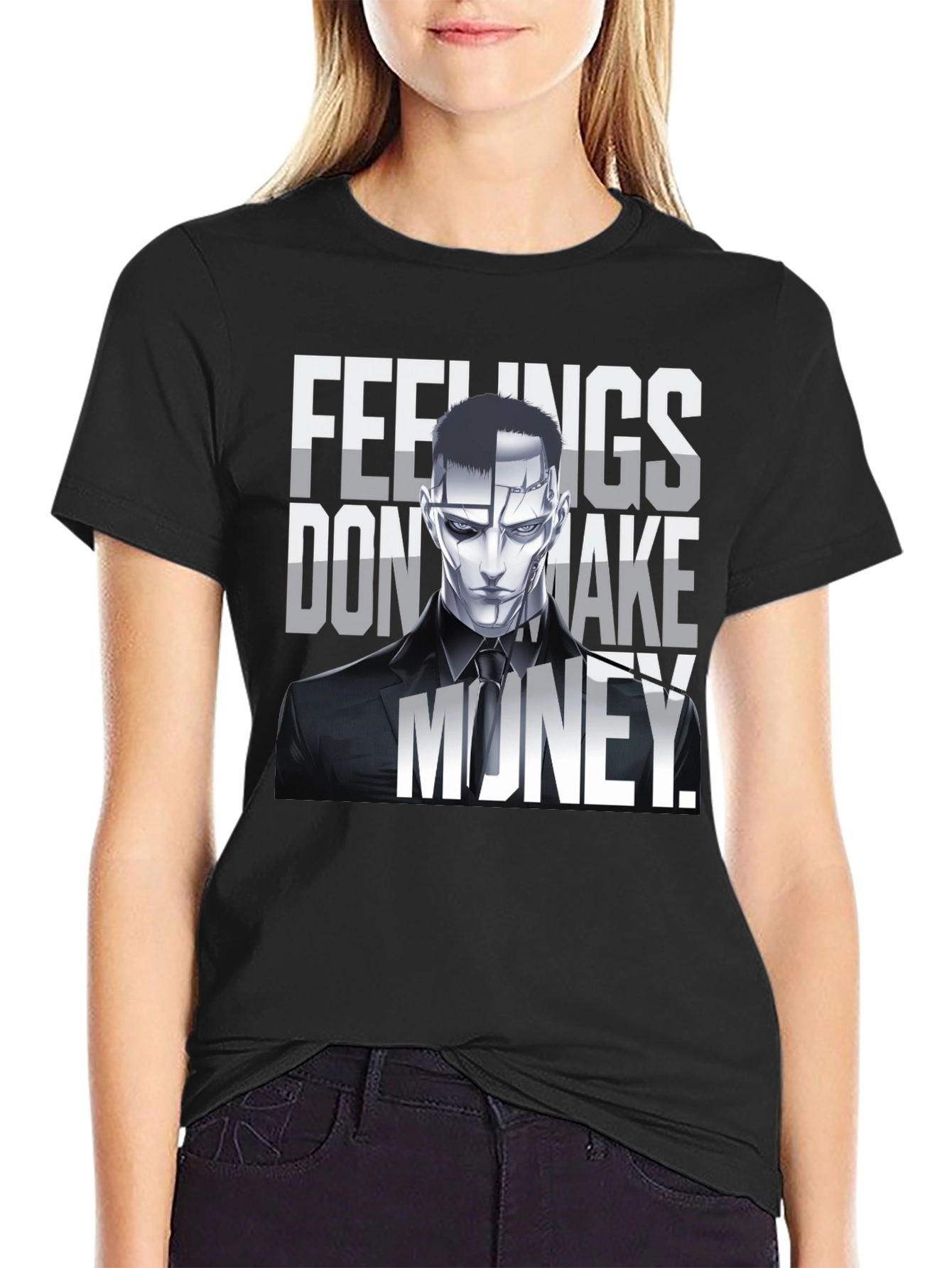 Feelings Dont Make Money Graphic T-Shirt