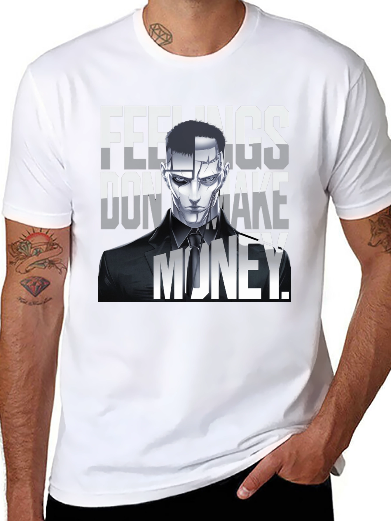 Feelings Dont Make Money Graphic T-Shirt