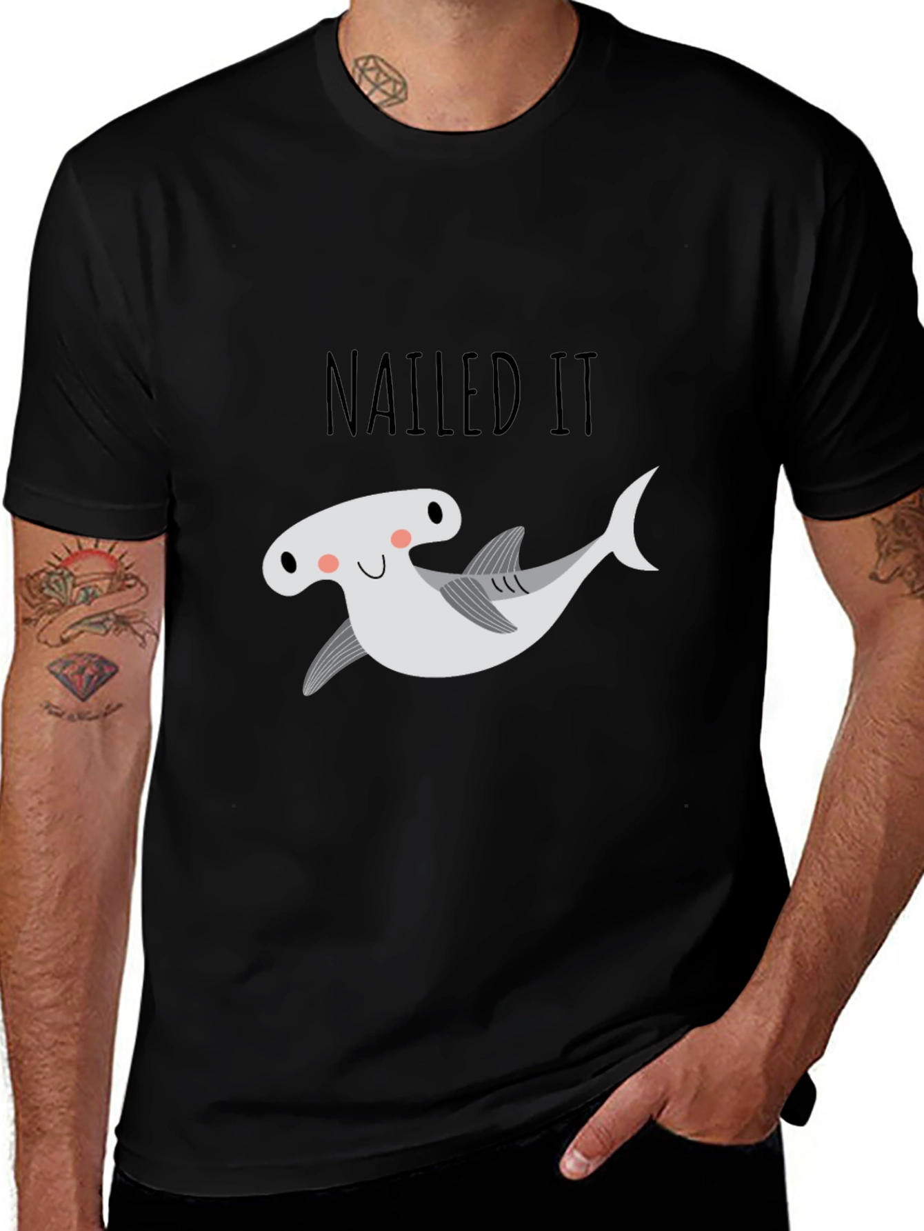Nailed It Hammerhead Shark Graphic Tee