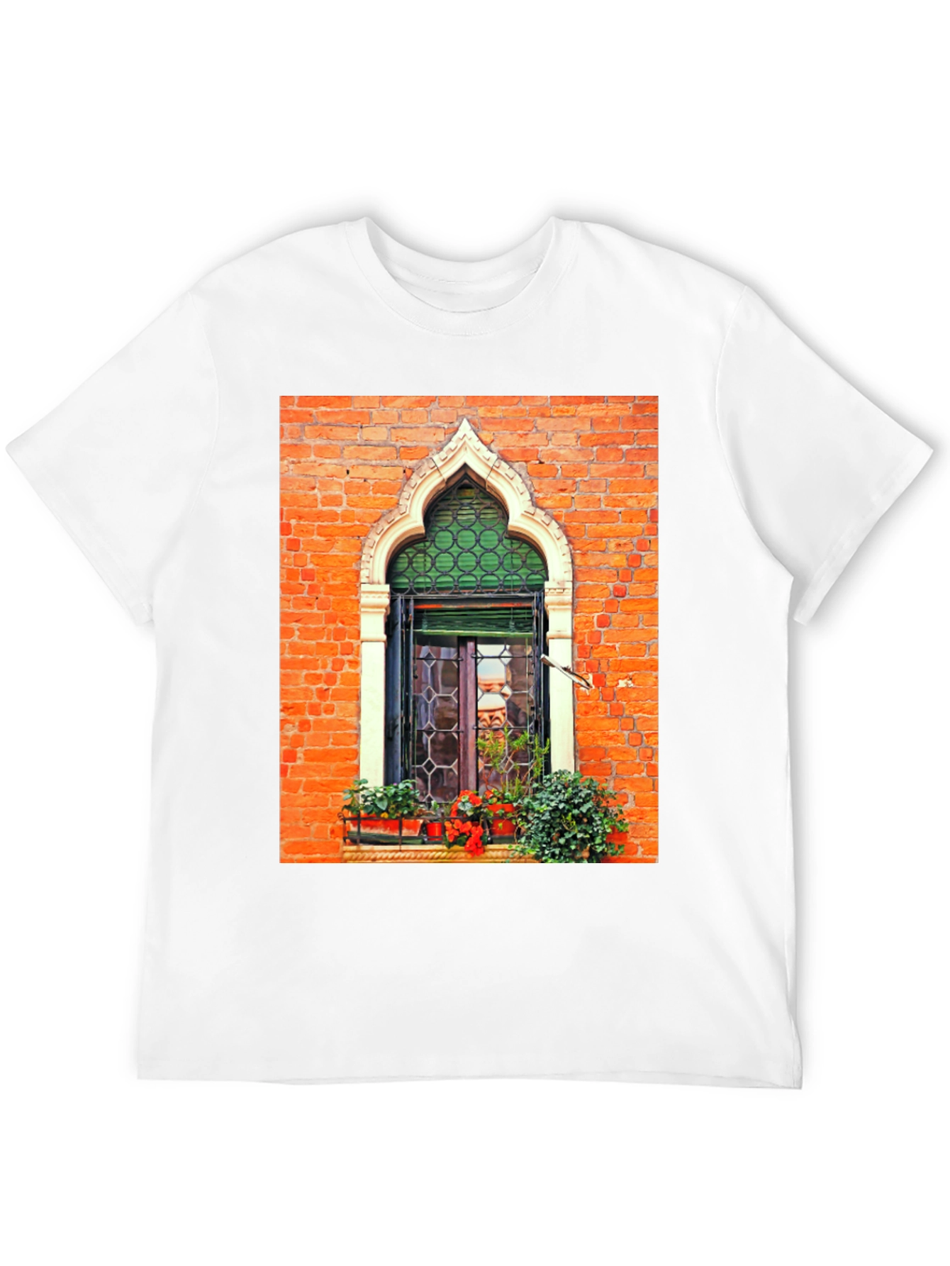 Venetian Window Graphic Tee - Unique Italian Architecture Shirt