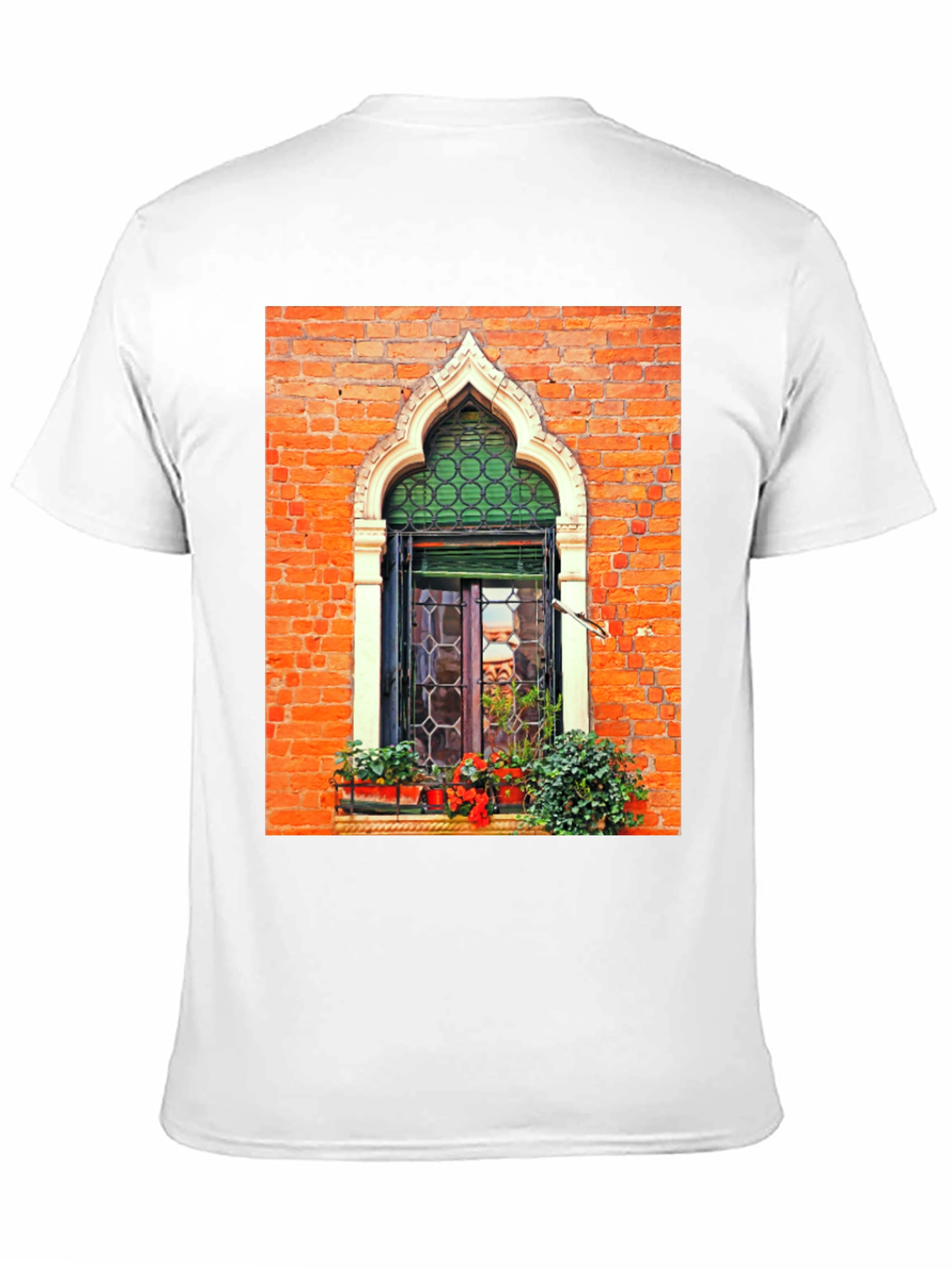 Venetian Window Graphic Tee - Unique Italian Architecture Shirt