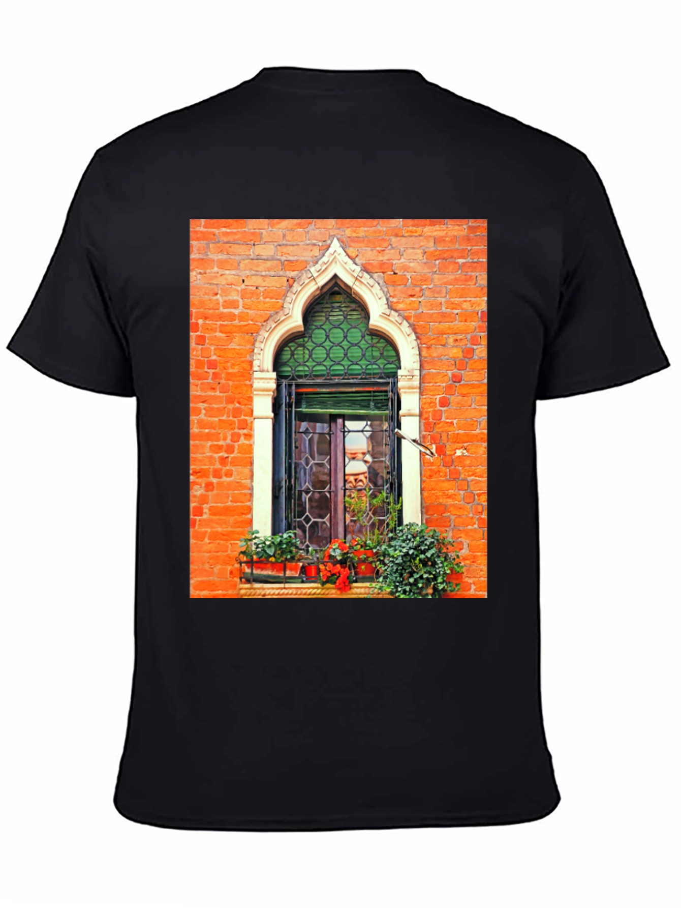 Venetian Window Graphic Tee - Unique Italian Architecture Shirt