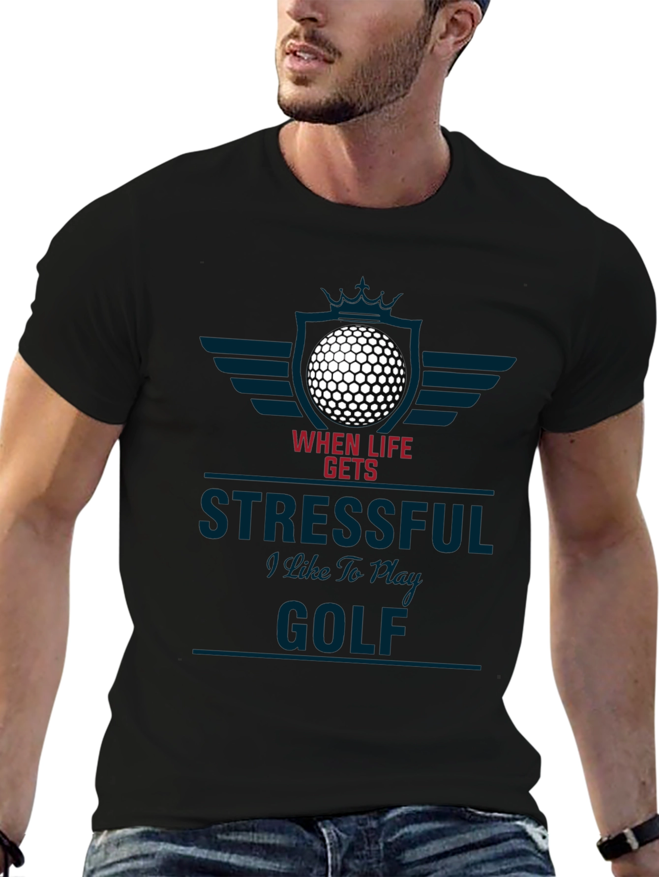 Funny Golf Lover T-Shirt - When Life Gets Stressful