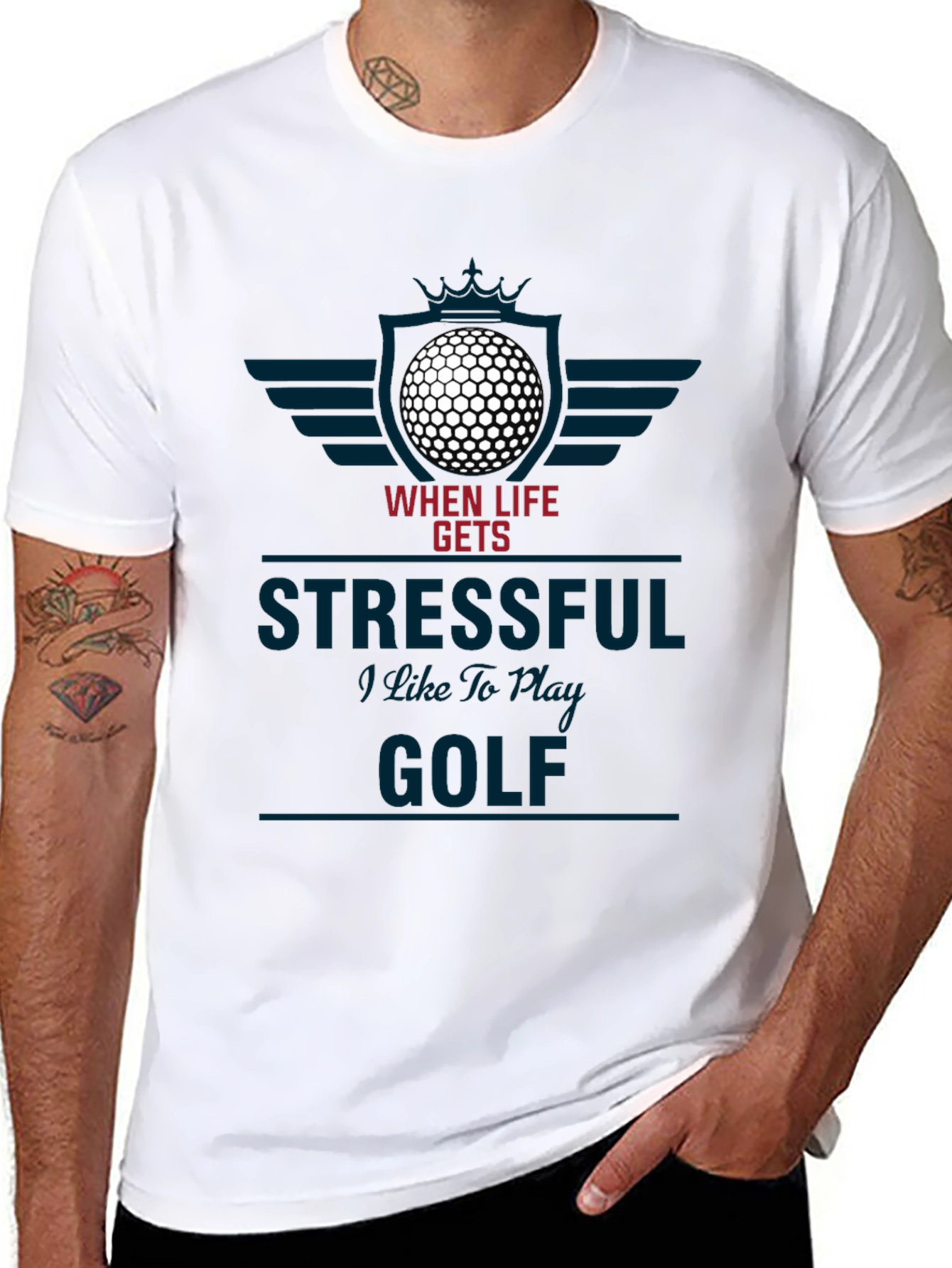 Funny Golf Lover T-Shirt - When Life Gets Stressful