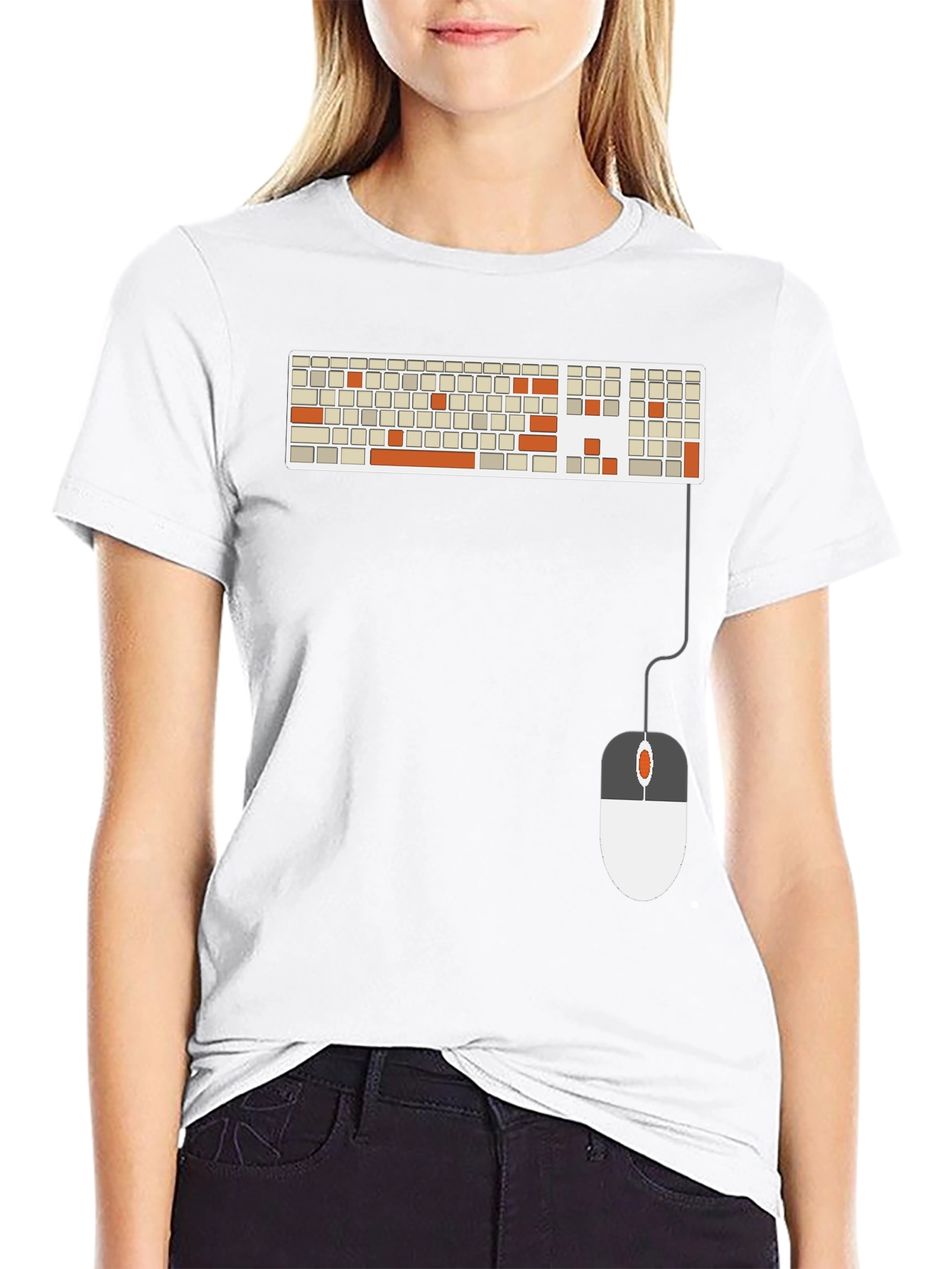 Keyboard & Mouse Graphic Tee - Tech Enthusiast Shirt