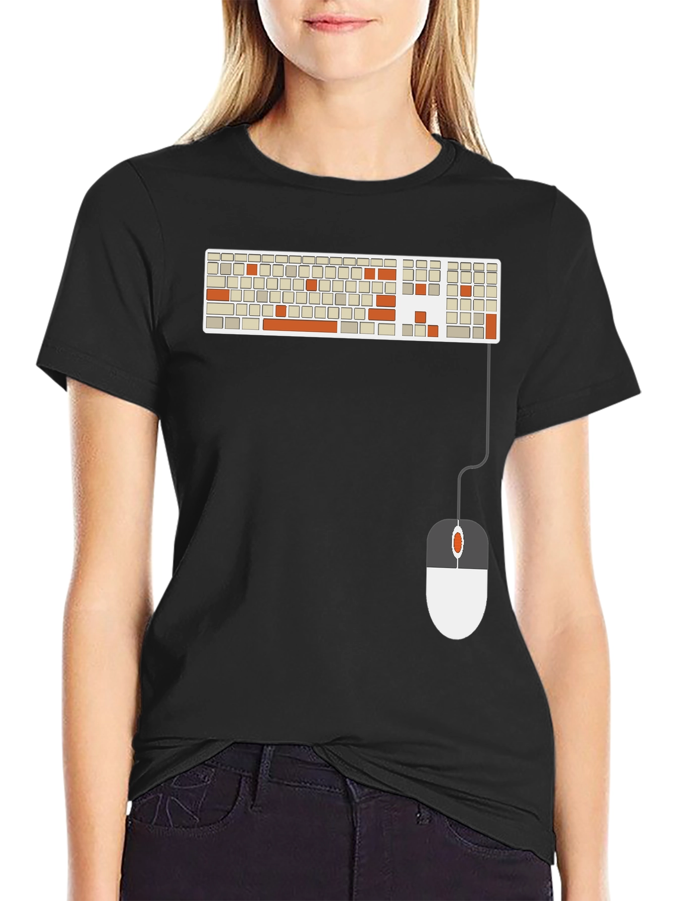 Keyboard & Mouse Graphic Tee - Tech Enthusiast Shirt