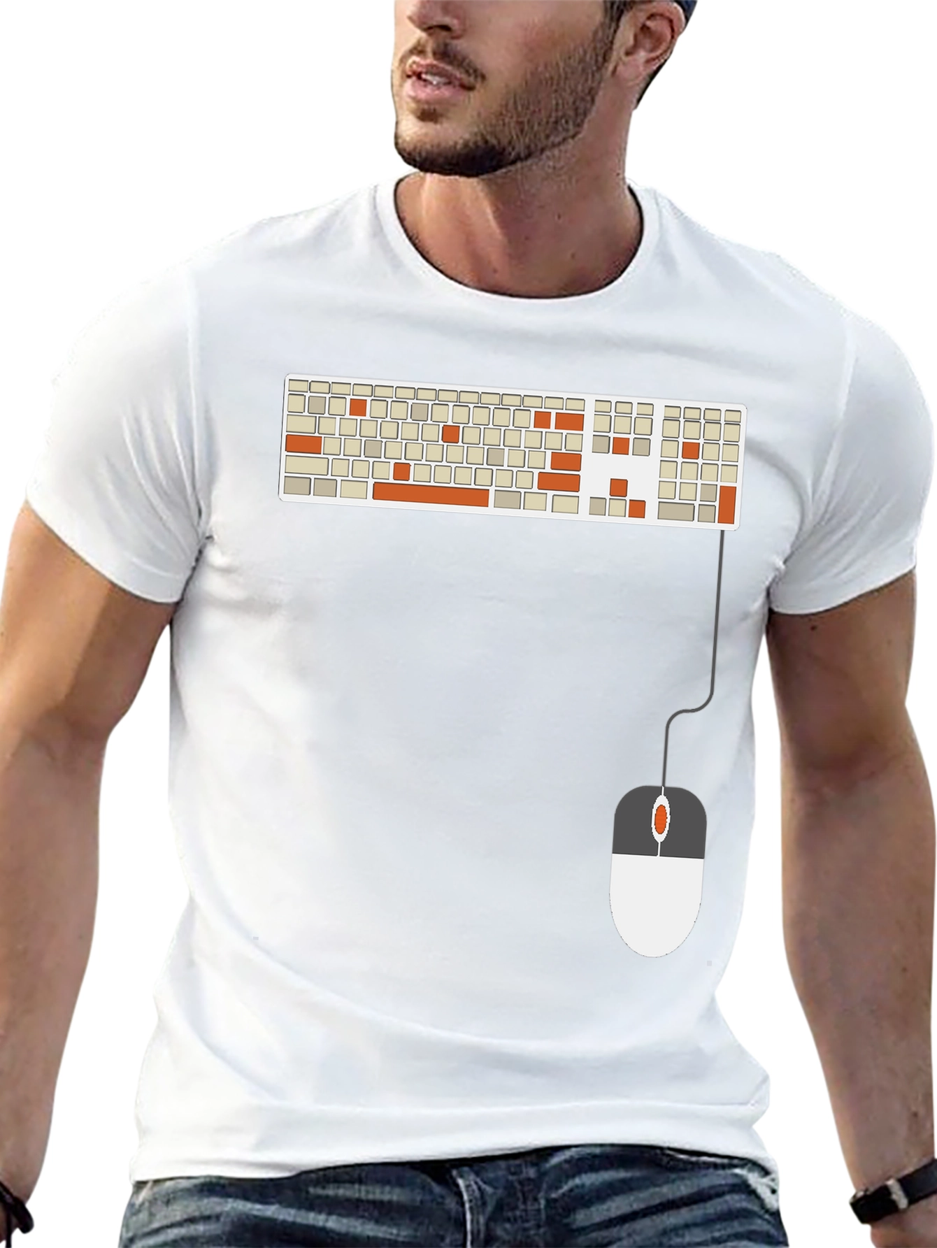 Keyboard & Mouse Graphic Tee - Tech Enthusiast Shirt