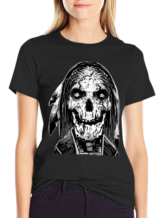 Grim Reaper Graphic Print Black T-Shirt