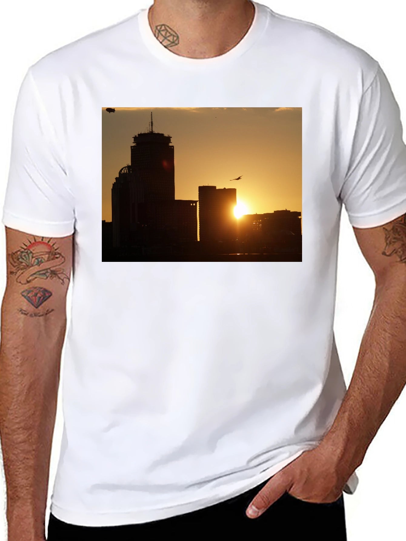 Sunset Cityscape Graphic Tee