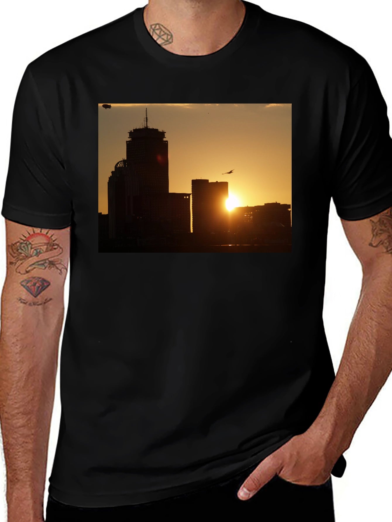 Sunset Cityscape Graphic Tee