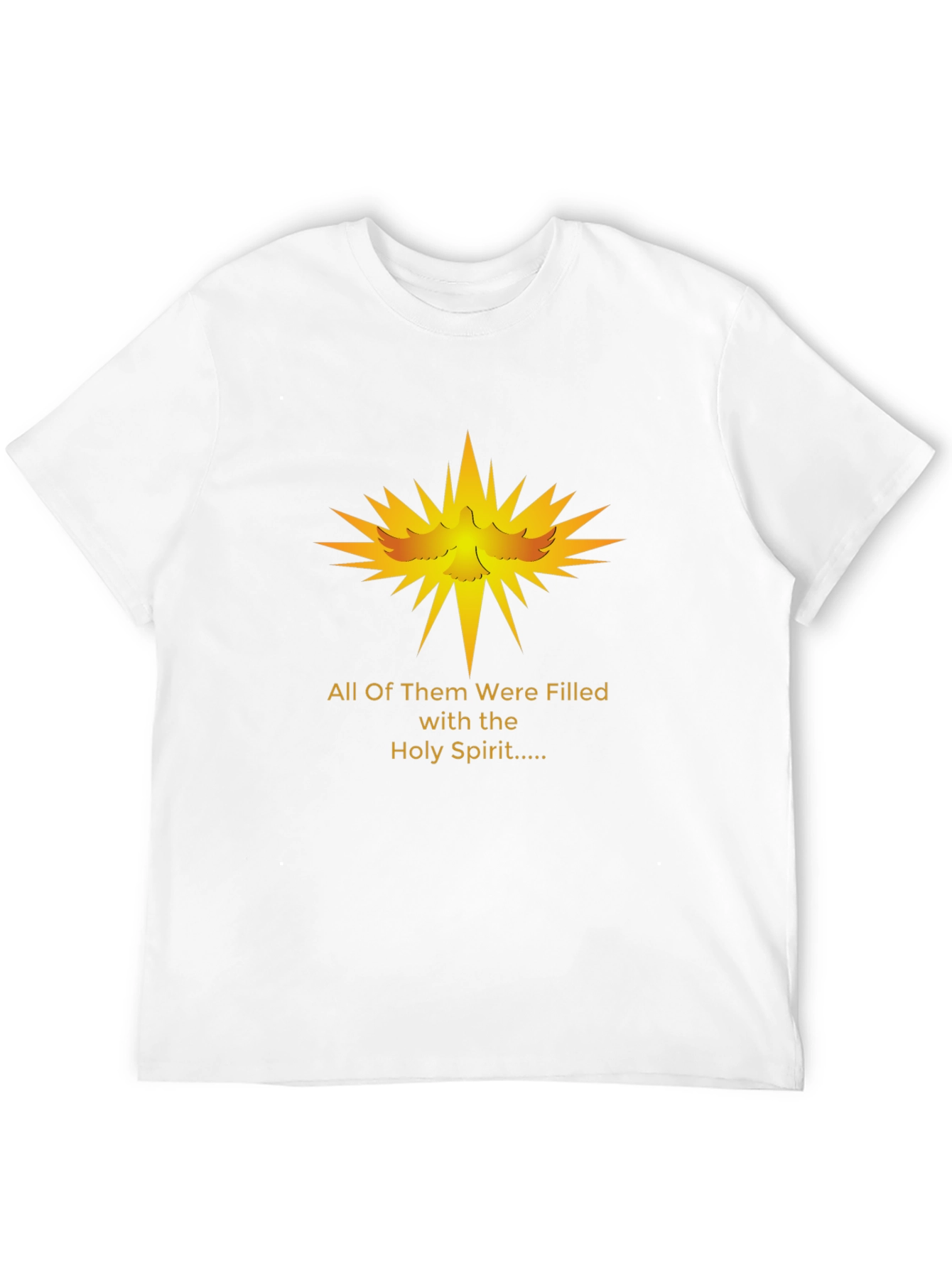 Holy Spirit Graphic T-Shirt - Religious Dove Design