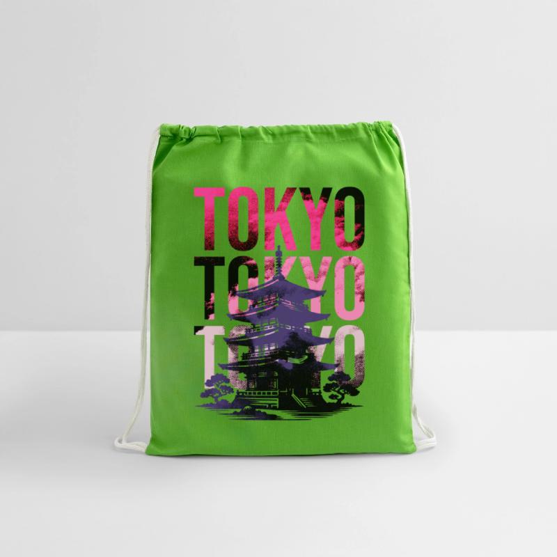 TOKYO Japanese Temple Silhouette Stencil Cityscape