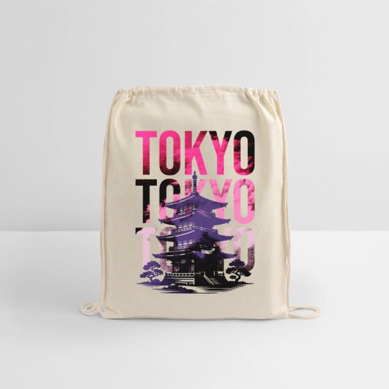 TOKYO Japanese Temple Silhouette Stencil Cityscape