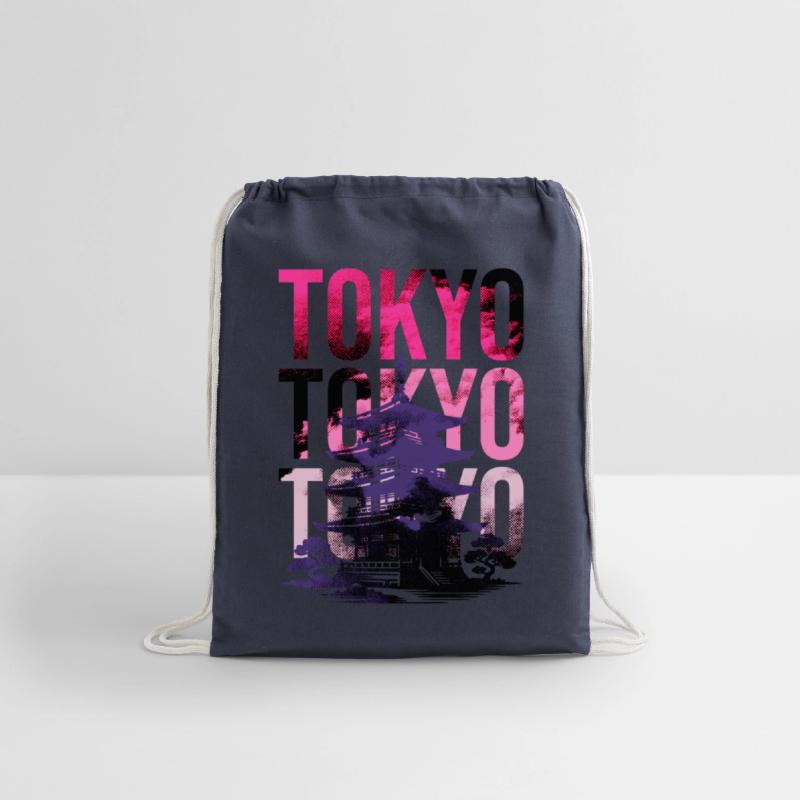 TOKYO Japanese Temple Silhouette Stencil Cityscape