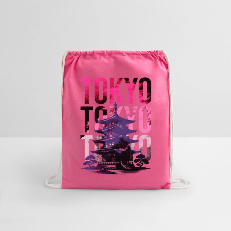 TOKYO Japanese Temple Silhouette Stencil Cityscape