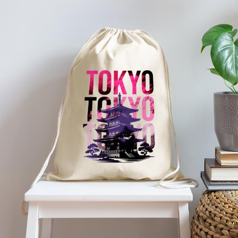 TOKYO Japanese Temple Silhouette Stencil Cityscape