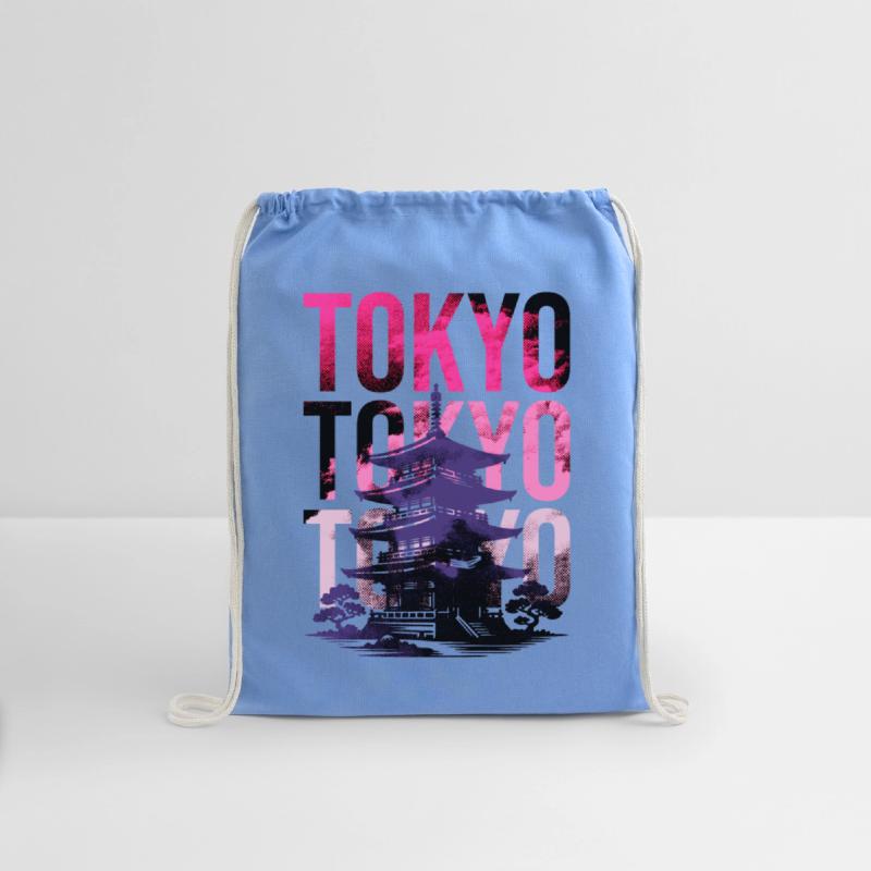 TOKYO Japanese Temple Silhouette Stencil Cityscape