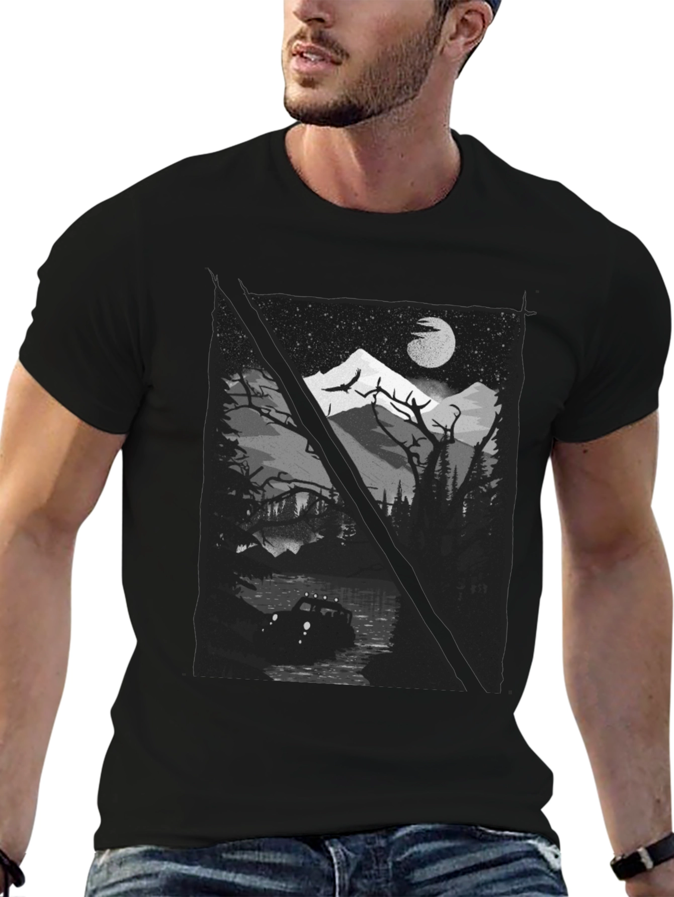Off-Road Adventure Graphic Tee - Black