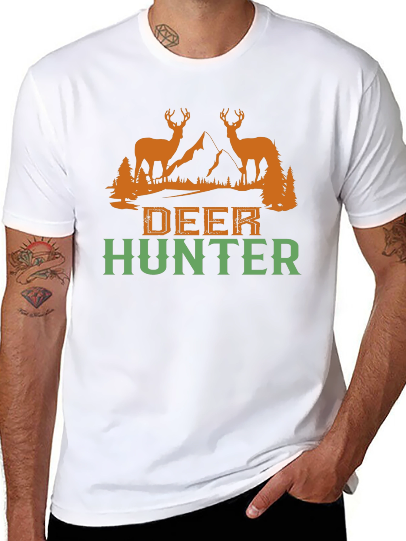 Deer Hunter Graphic Tee - Hunting Outdoors T-Shirt