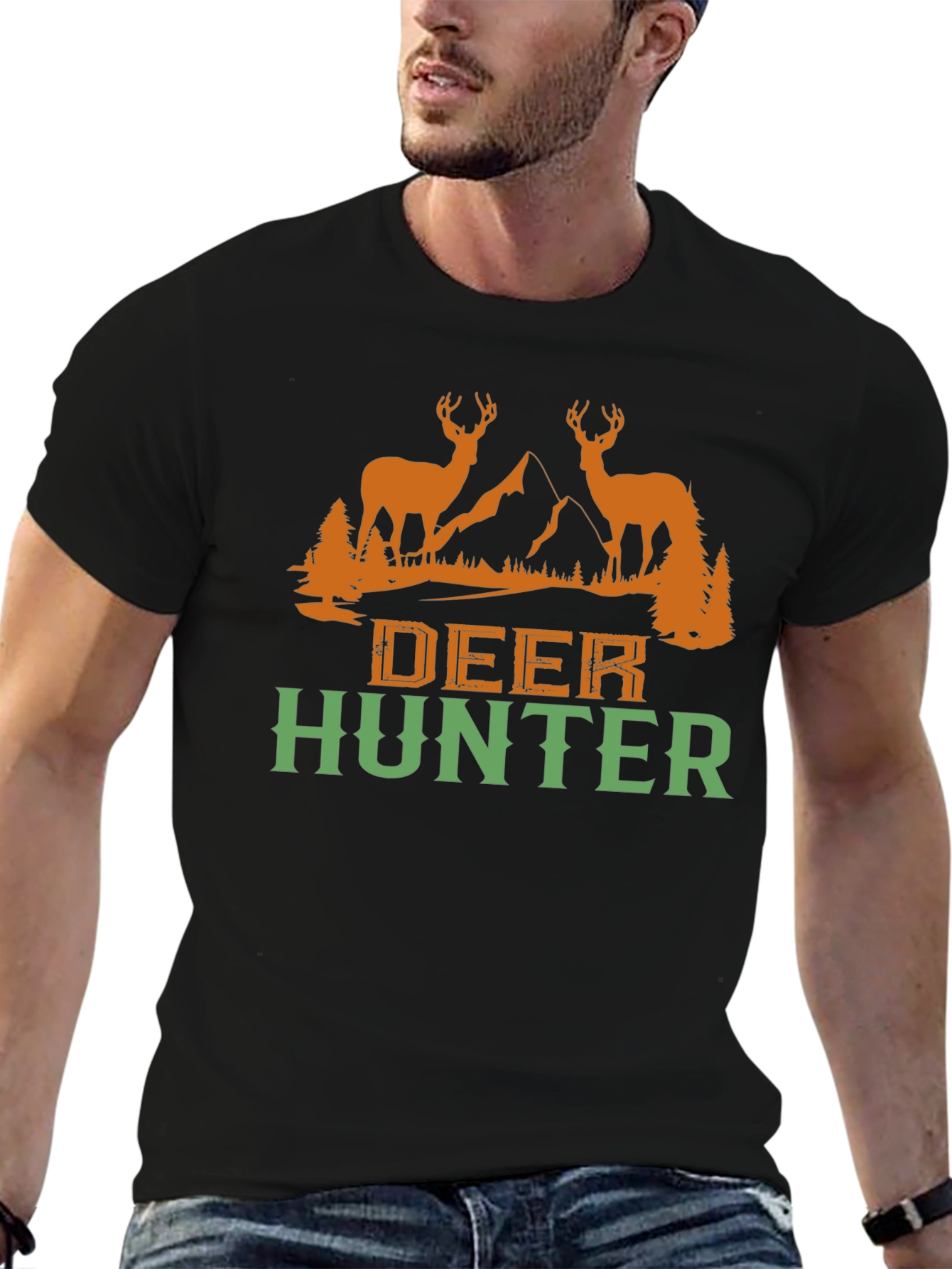 Deer Hunter Graphic Tee - Hunting Outdoors T-Shirt