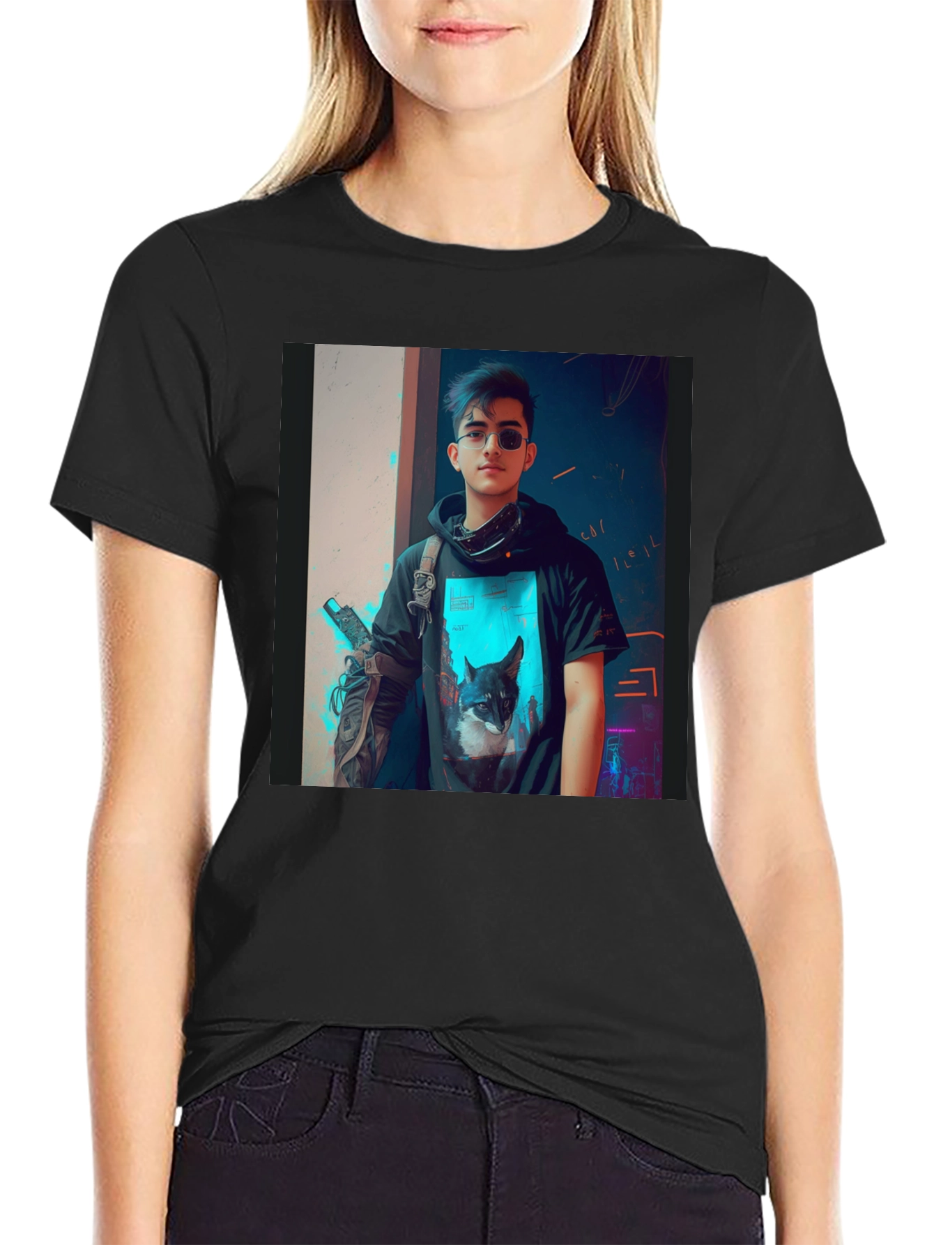 Cyberpunk-Style Graphic Tee
