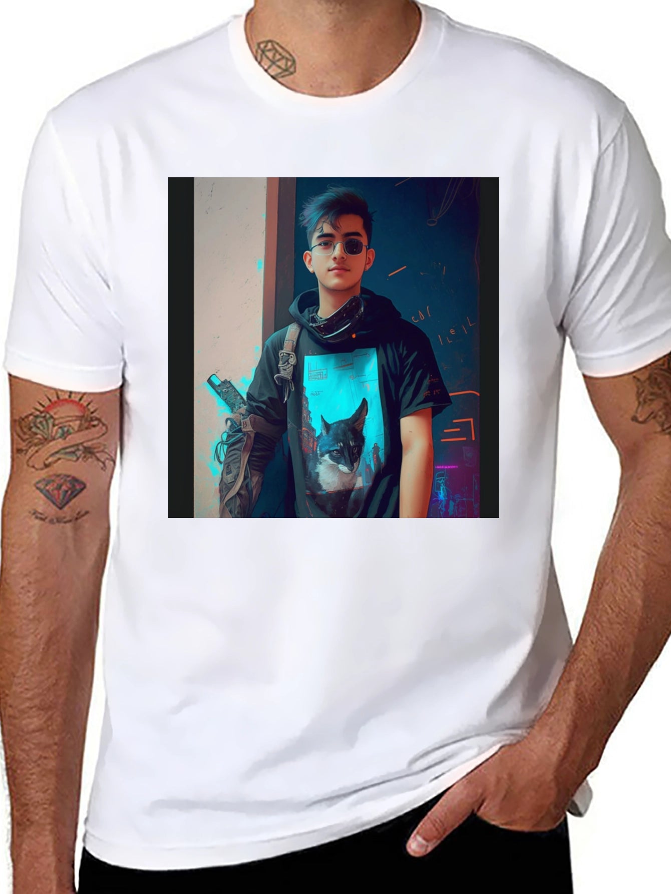 Cyberpunk-Style Graphic Tee