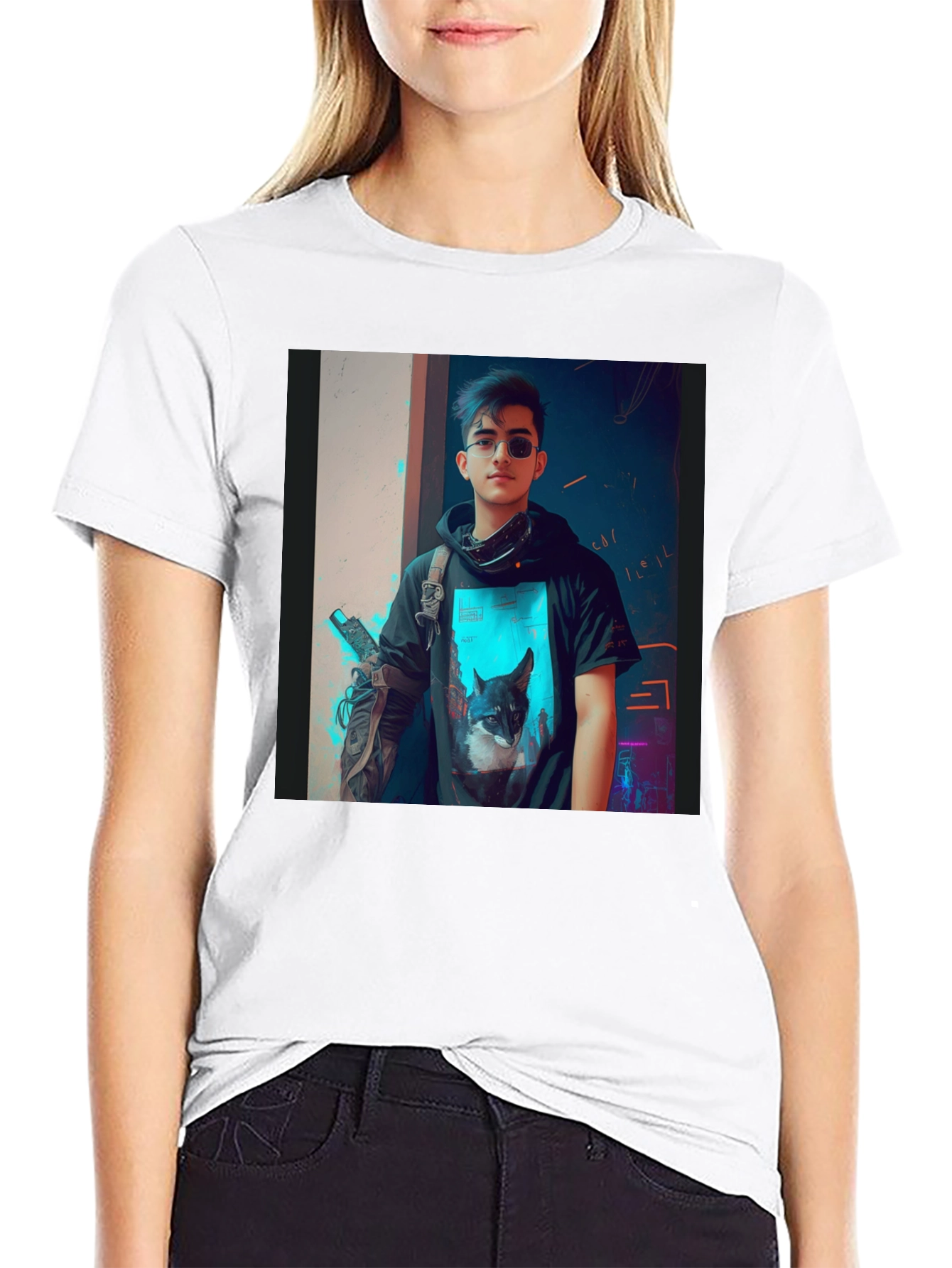Cyberpunk-Style Graphic Tee