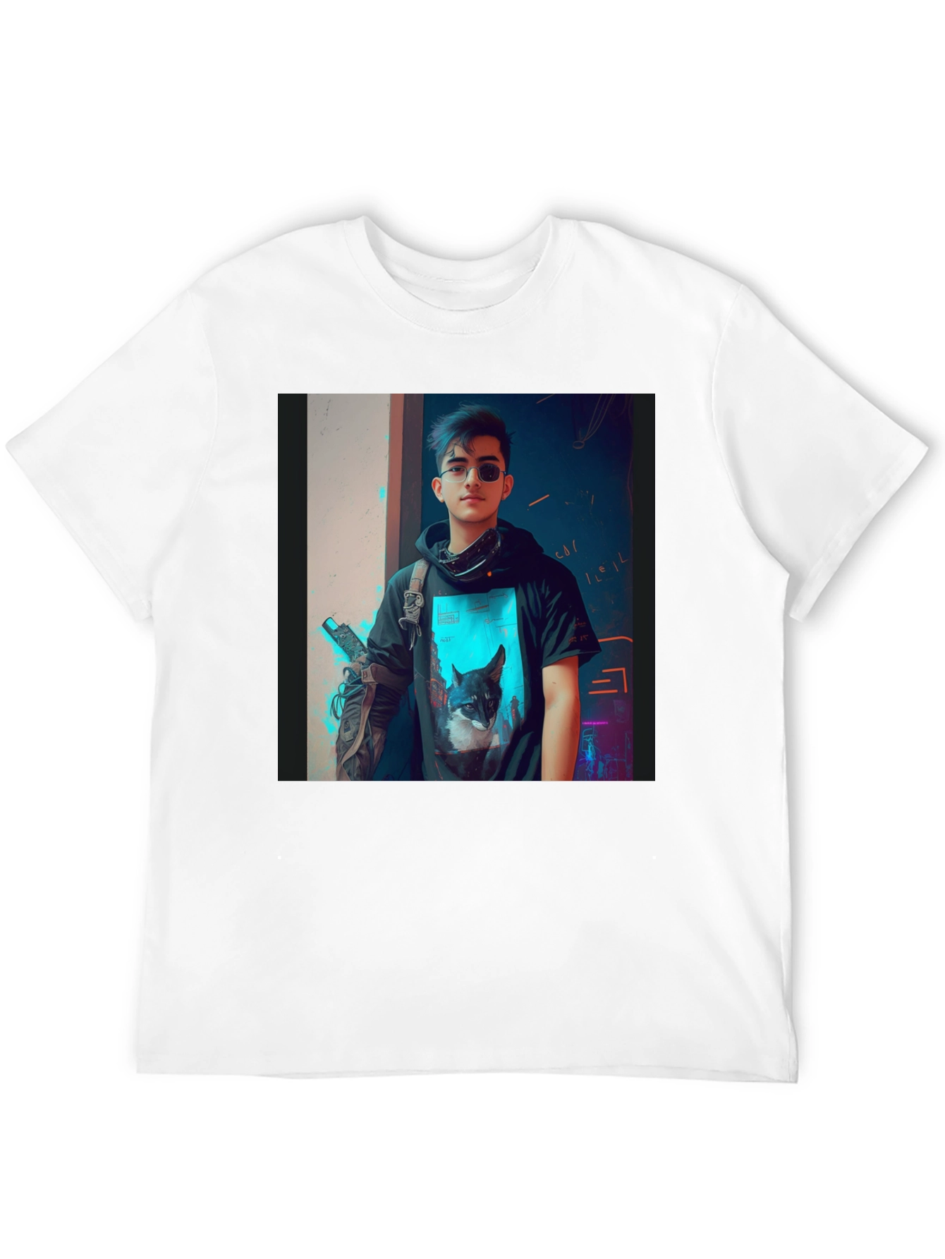 Cyberpunk-Style Graphic Tee