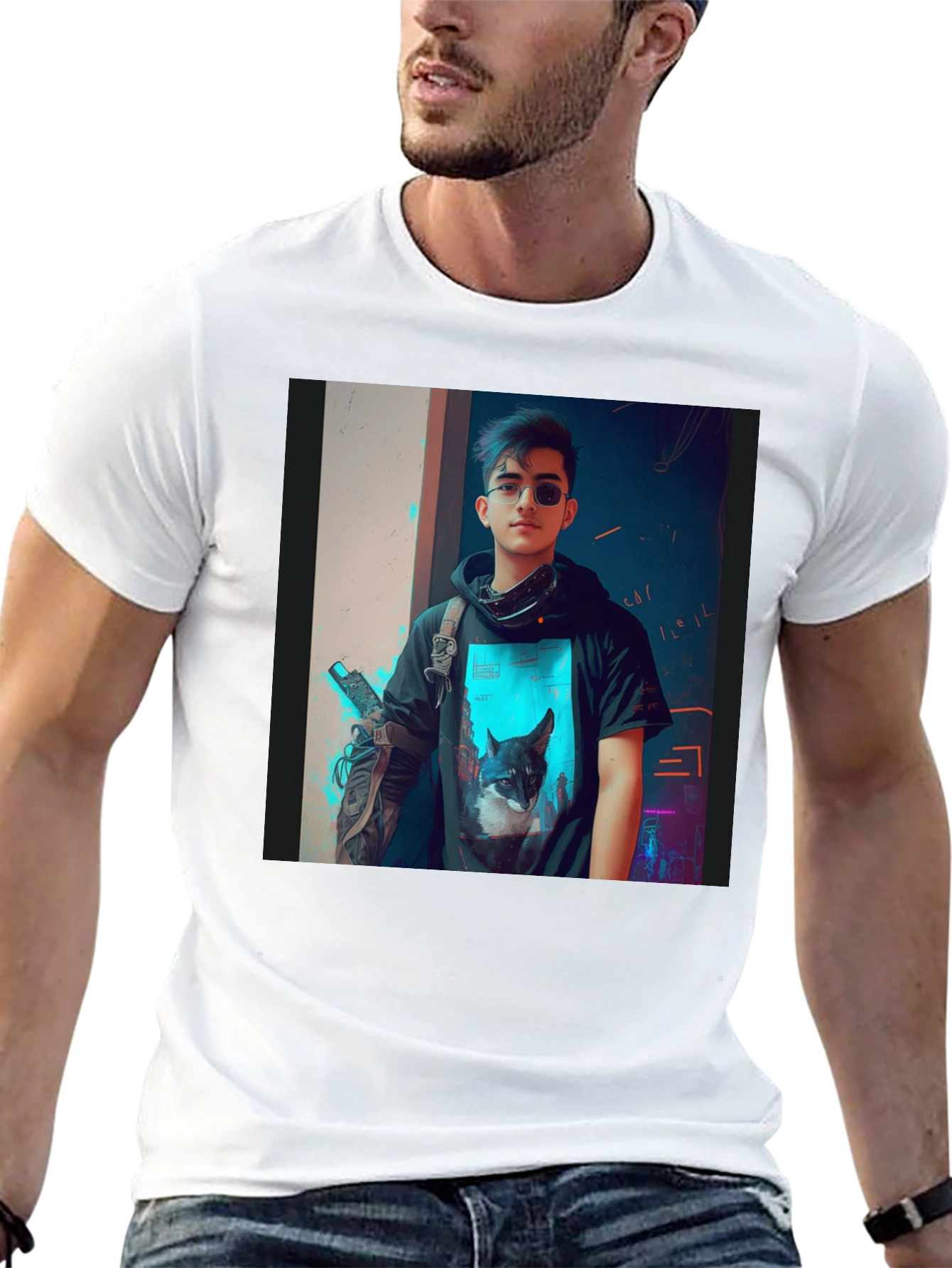Cyberpunk-Style Graphic Tee