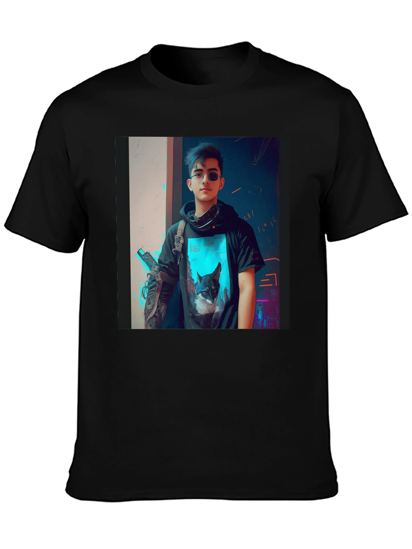 Cyberpunk-Style Graphic Tee