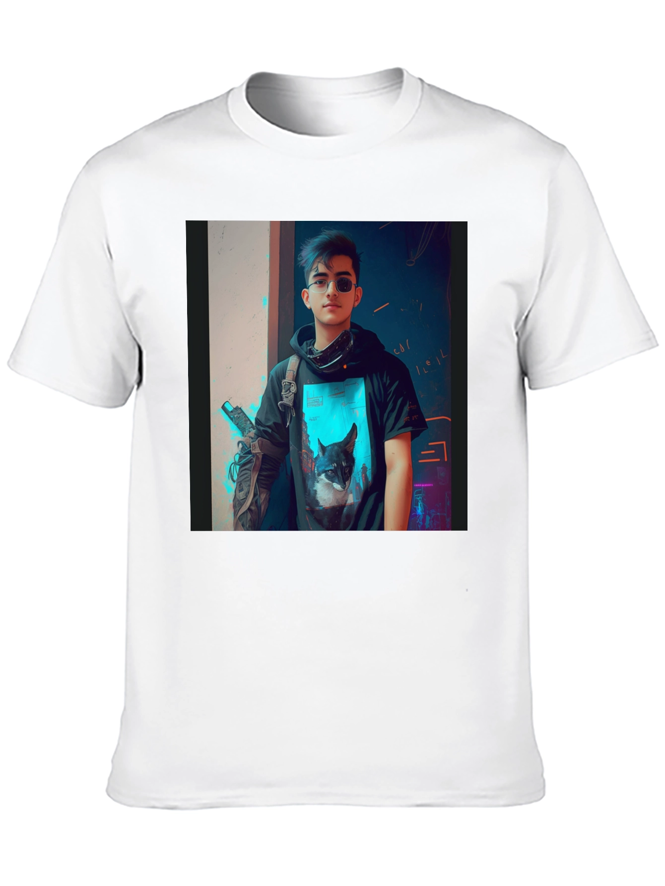 Cyberpunk-Style Graphic Tee