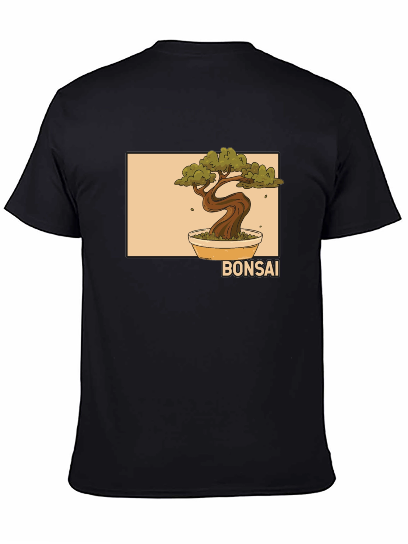 Bonsai Tree Graphic Black T-Shirt