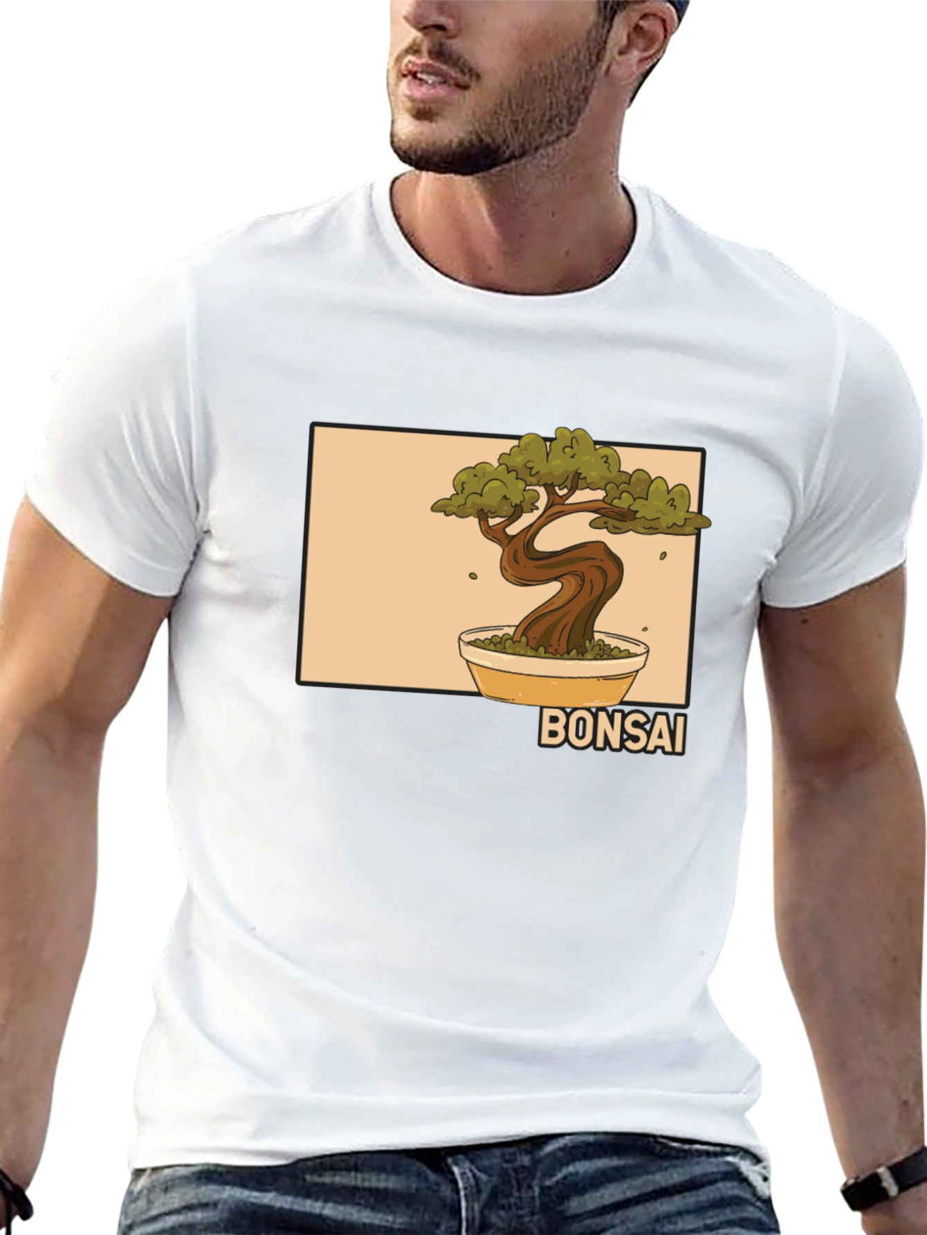 Bonsai Tree Graphic Black T-Shirt