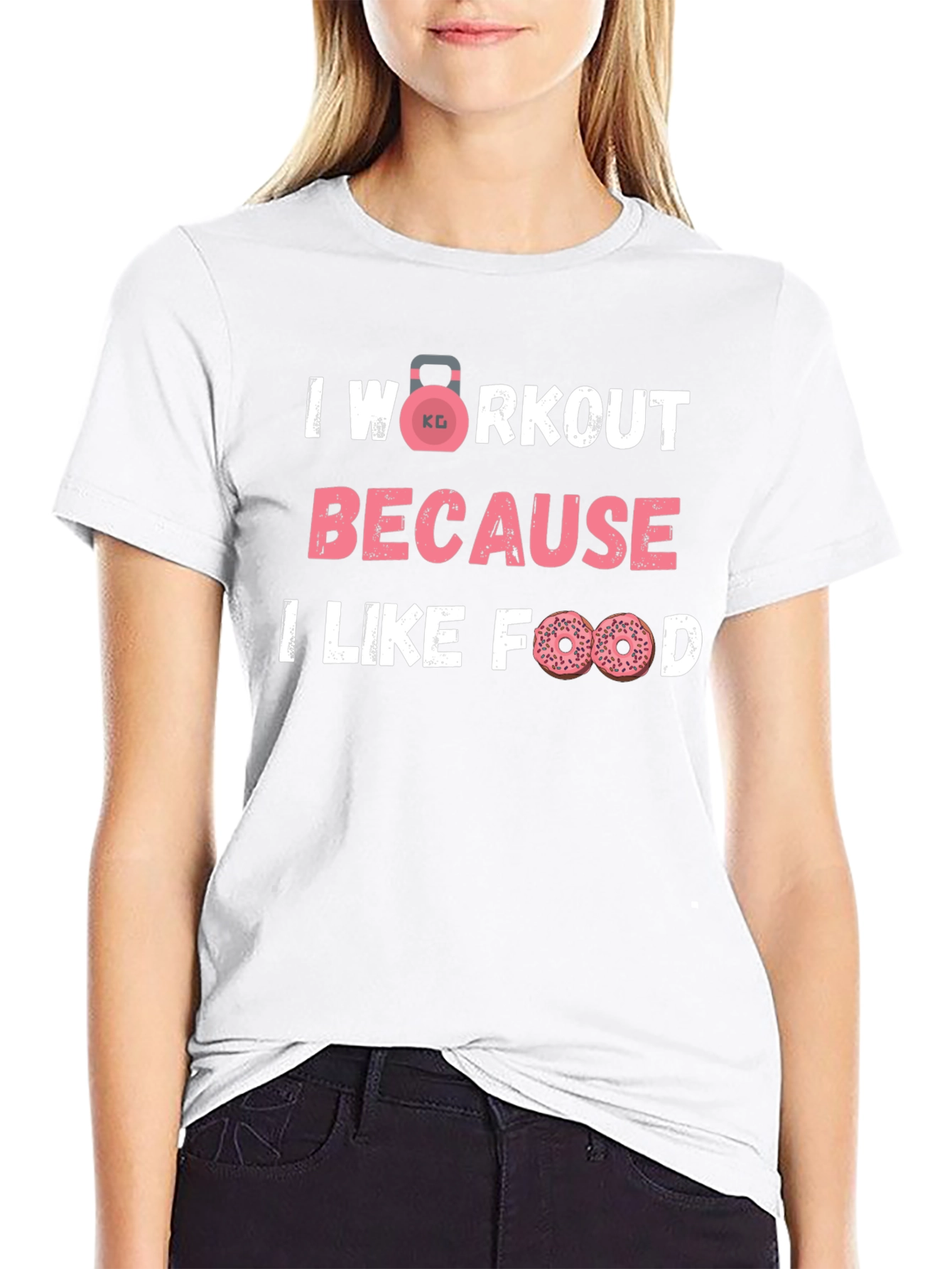 Workout Because I Like Food Funny Gym T-Shirt