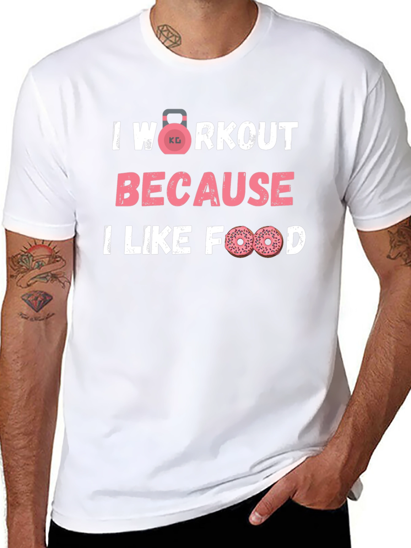 Workout Because I Like Food Funny Gym T-Shirt