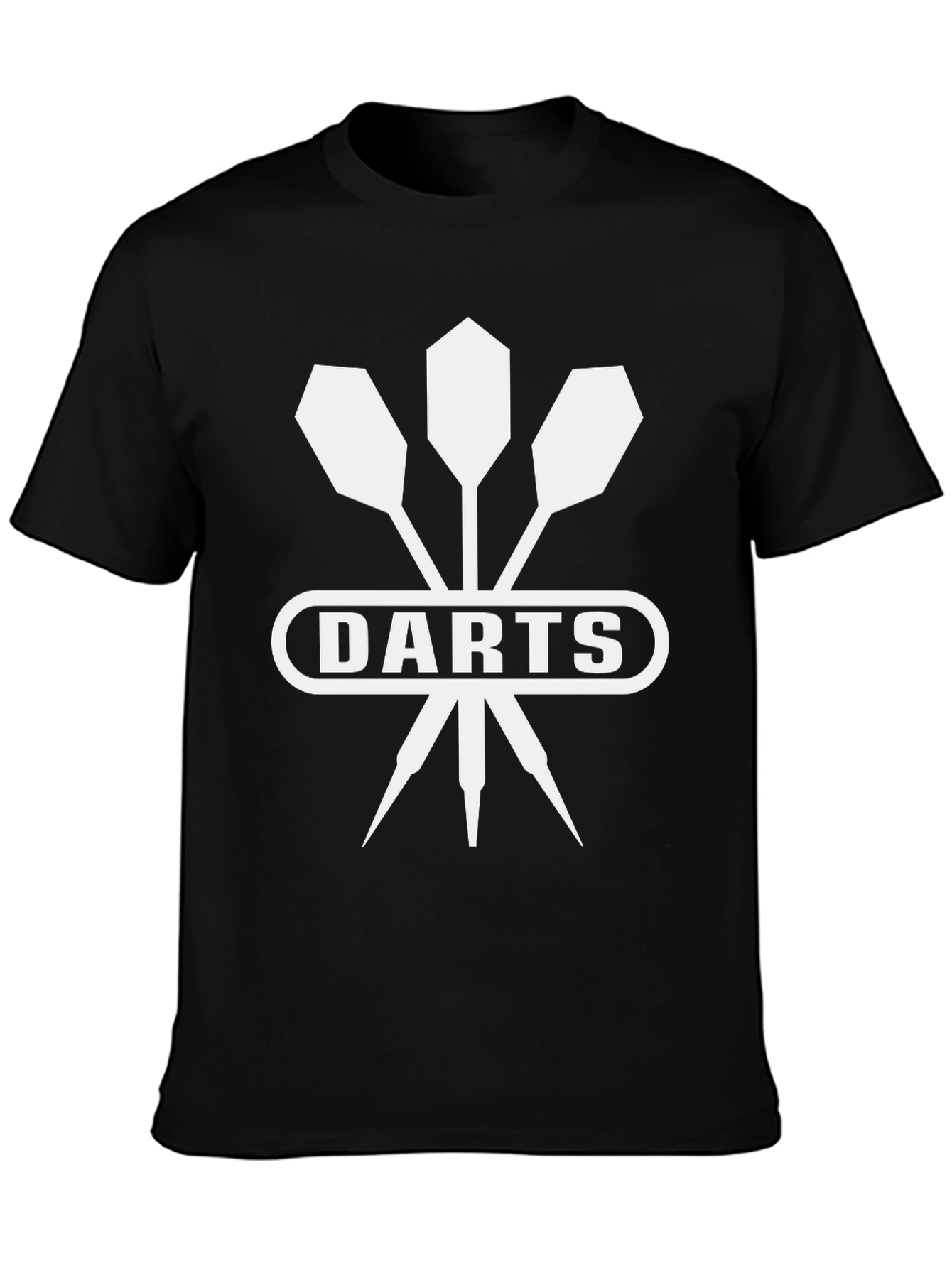 Darts Graphic T-Shirt - Black Cotton Tee