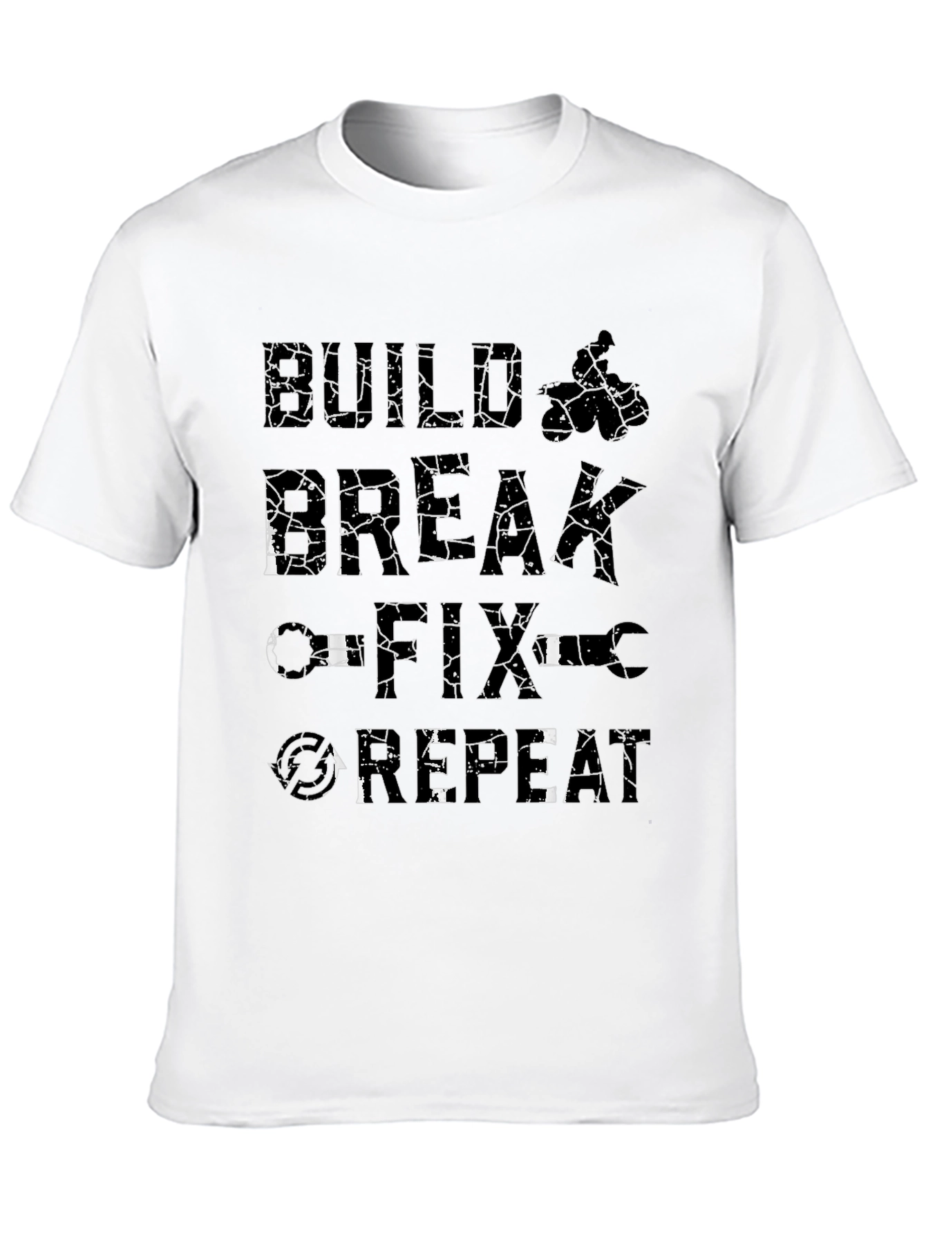 Build Break Fix Repeat - Graphic Mens T-Shirt