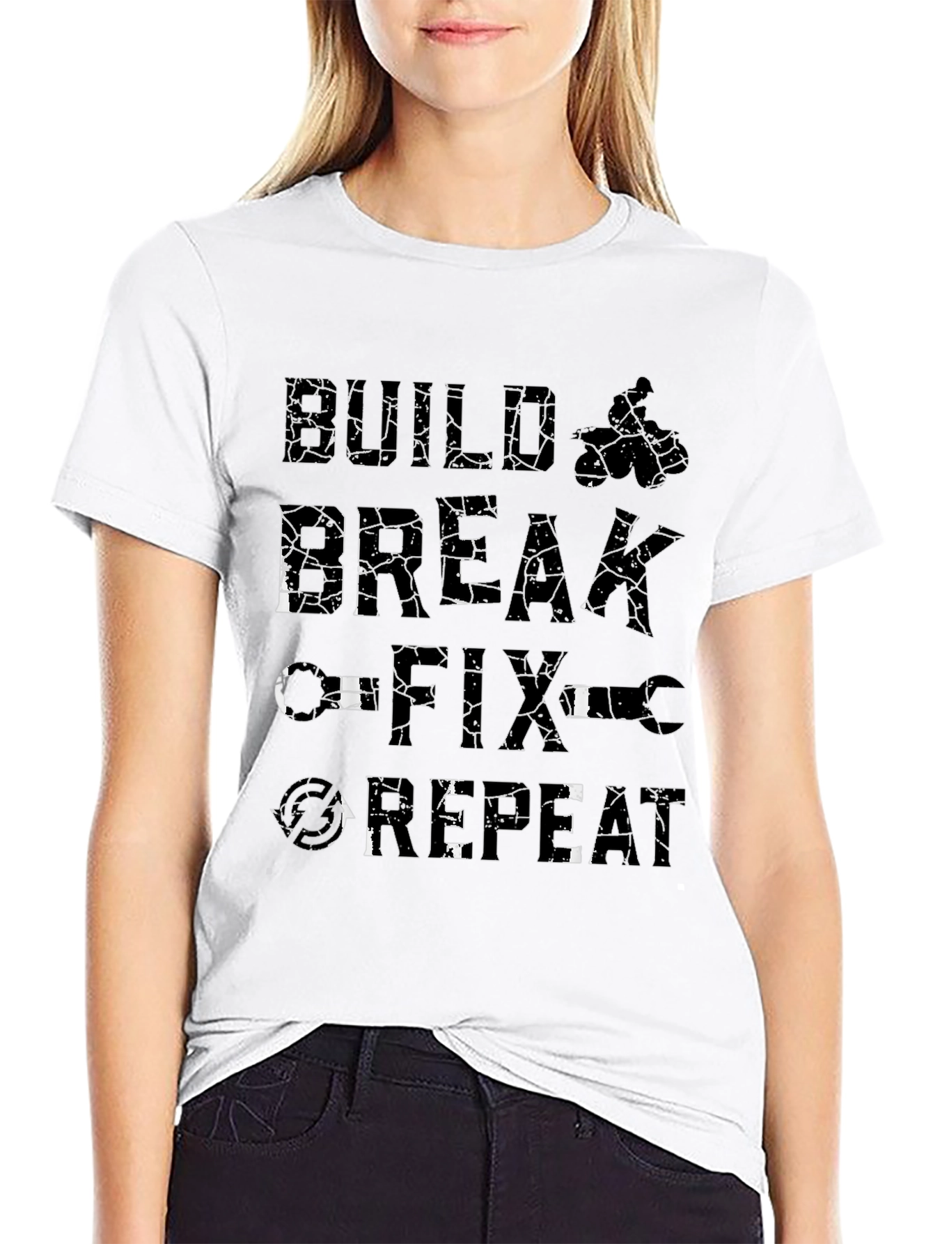 Build Break Fix Repeat - Graphic Mens T-Shirt