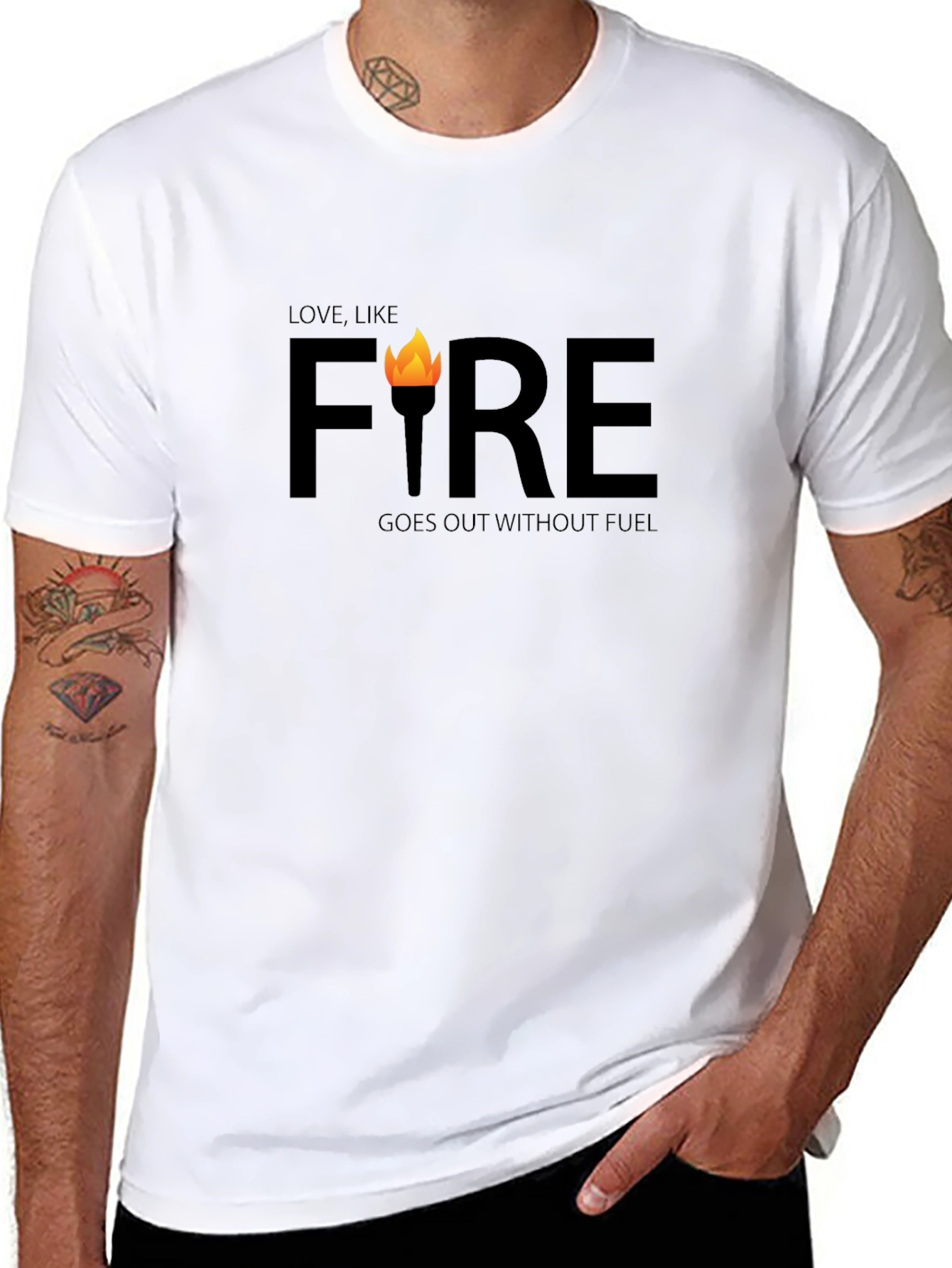 Love Like Fire Graphic Tee - Black