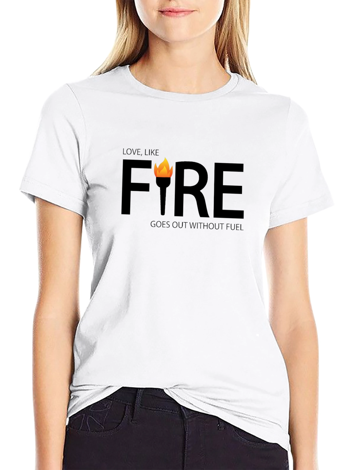 Love Like Fire Graphic Tee - Black