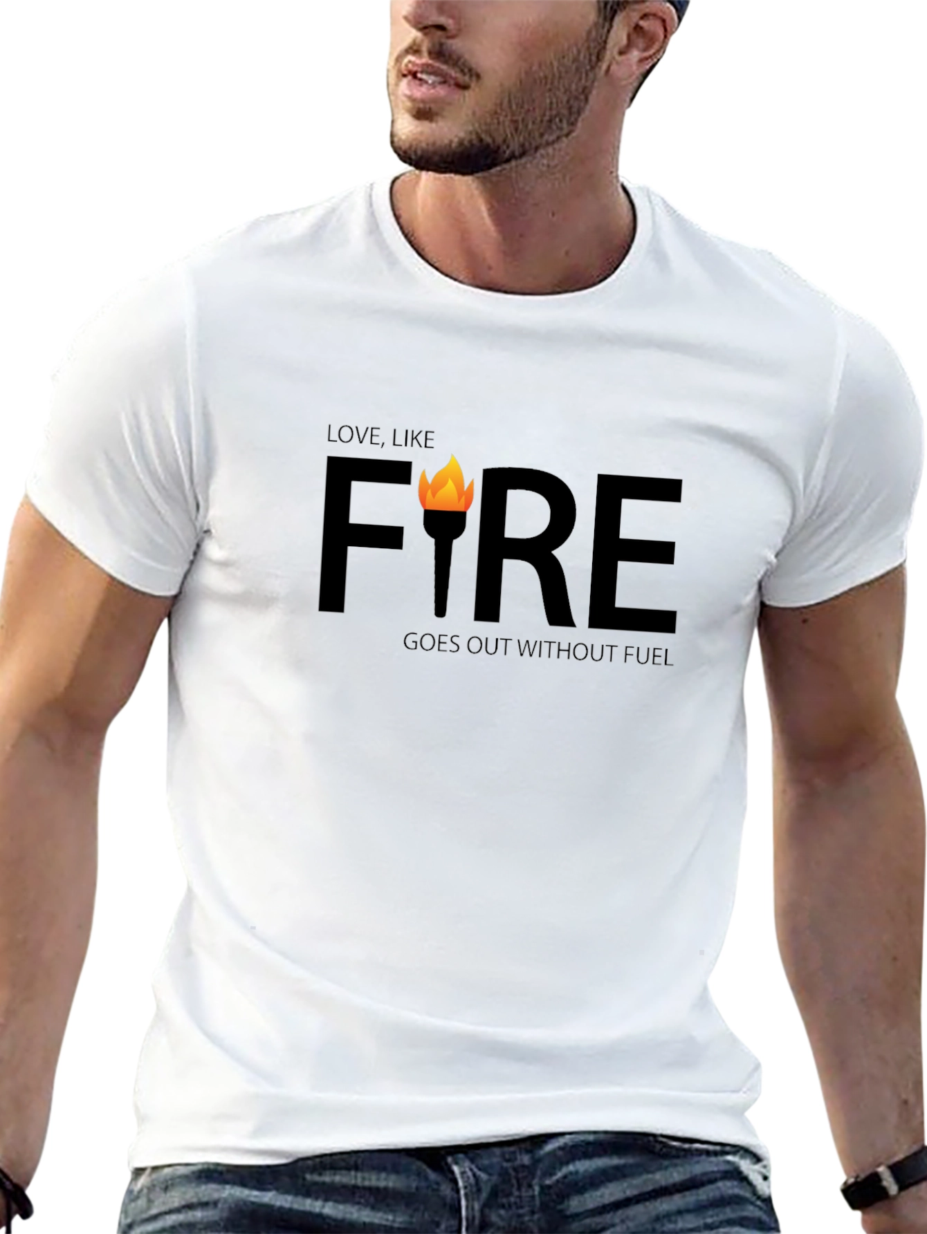 Love Like Fire Graphic Tee - Black