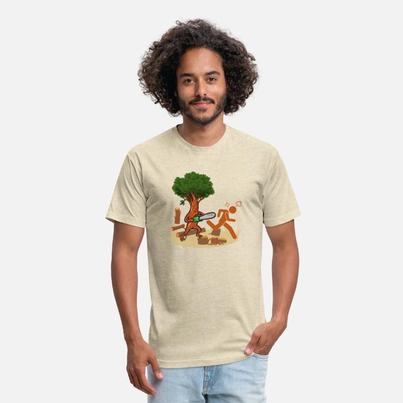 Tree vs Lumberjack Unisex Mens T shirt Funny Humor